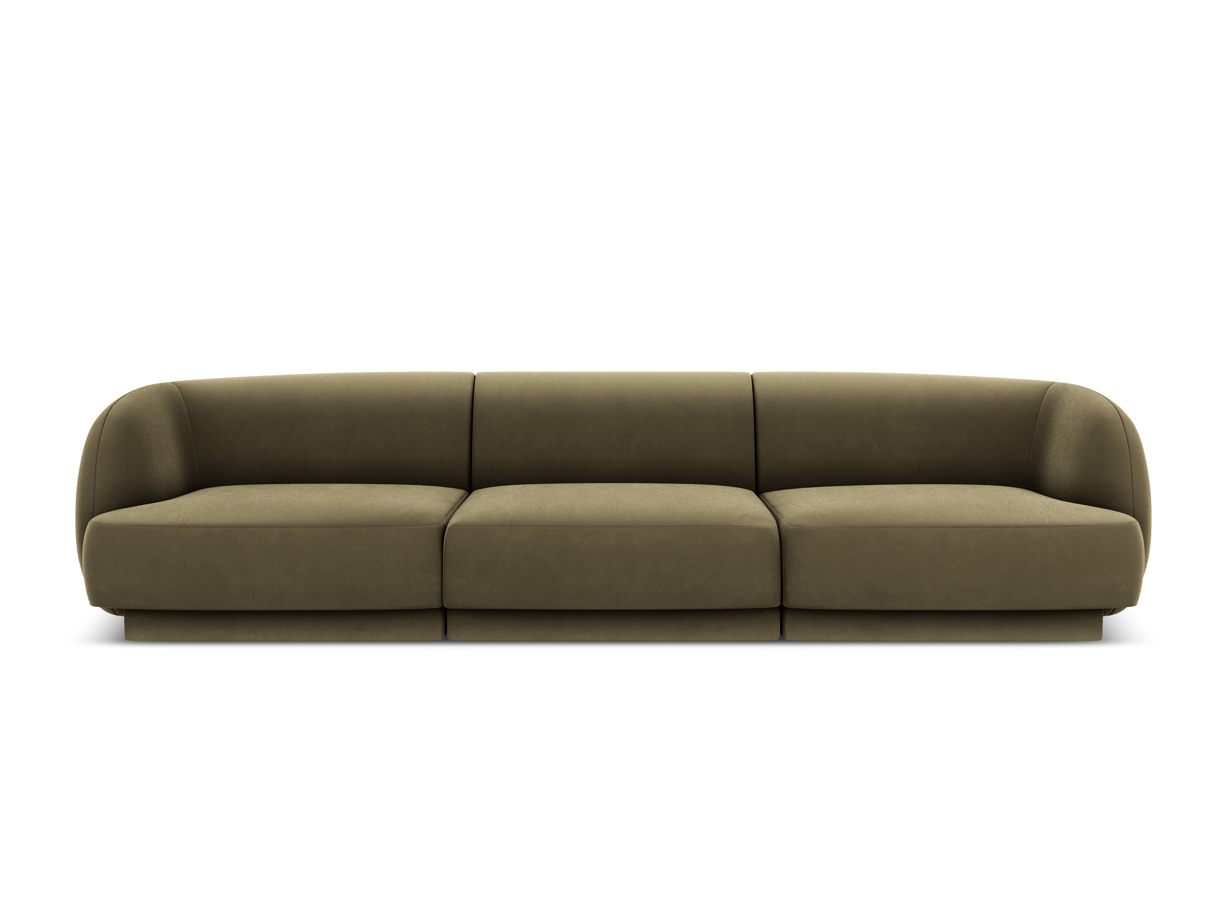 Sofa aksamitna 3-osobowa MILEY zielony Micadoni    Eye on Design