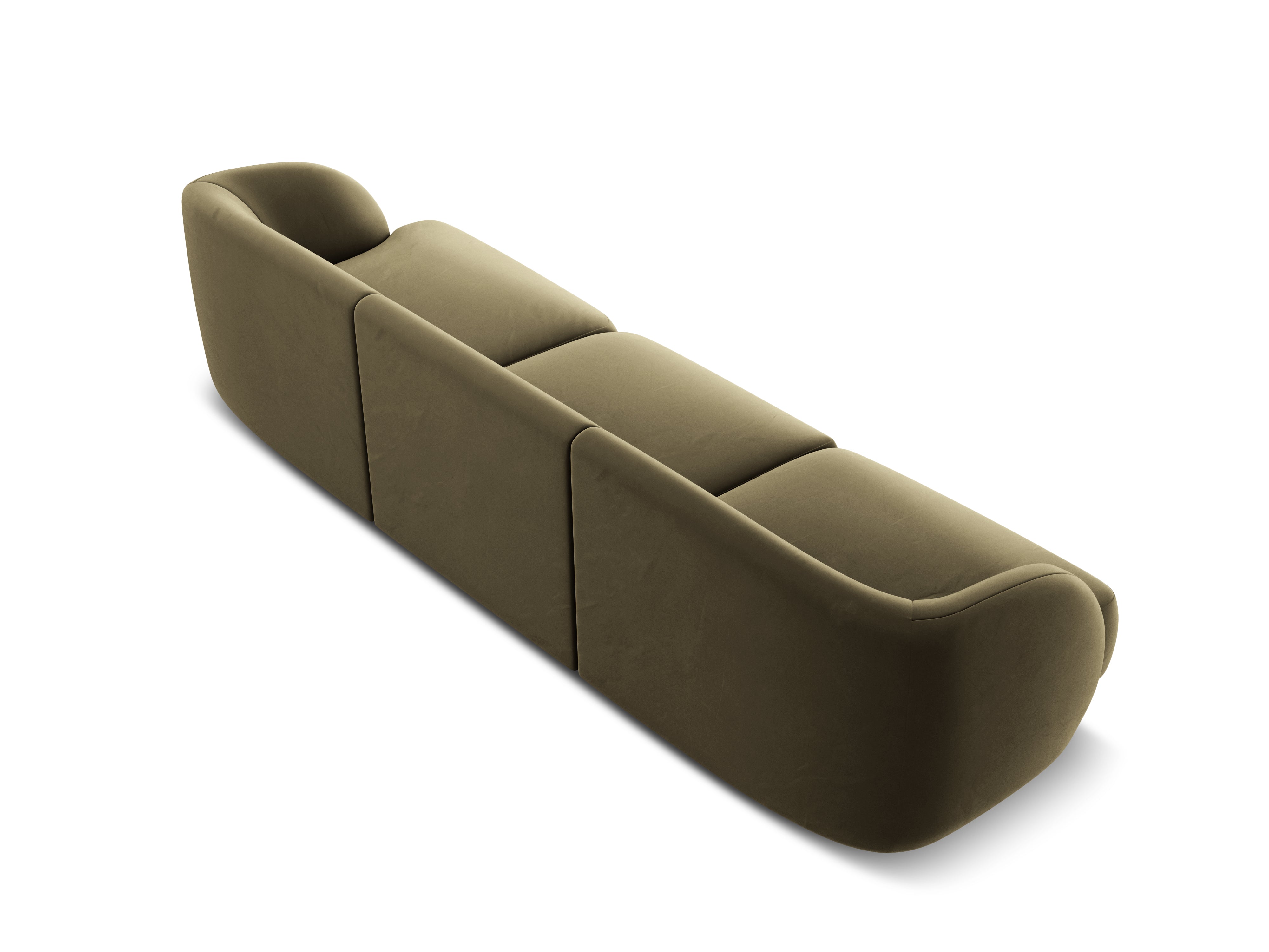 Sofa aksamitna 3-osobowa MILEY zielony Micadoni    Eye on Design