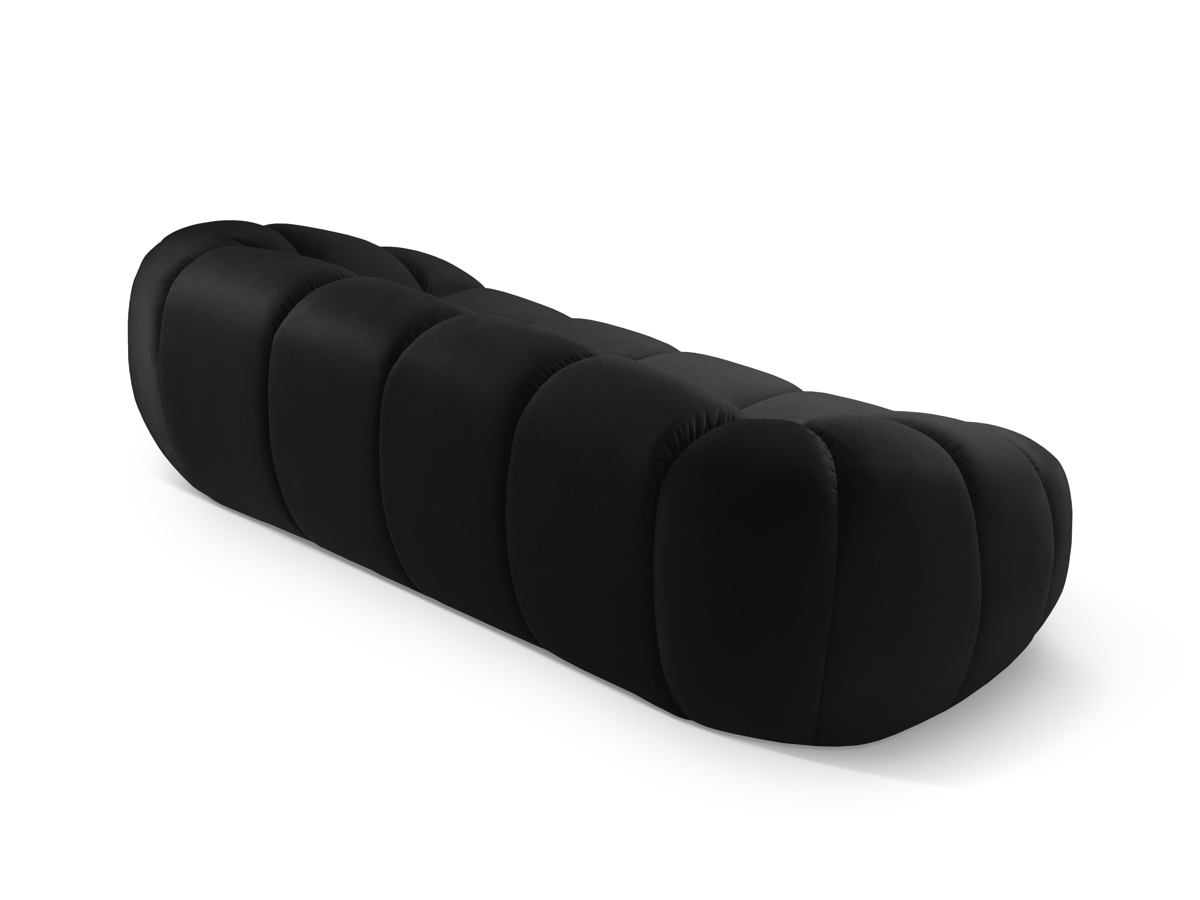 Sofa aus Samt 2,5-sitzig DIANA schwarz