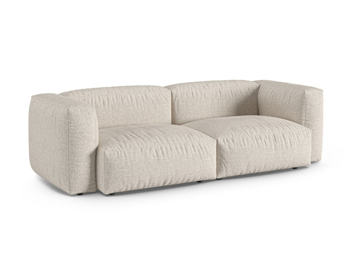 Sofa 3-osobowa XL MARTINA beżowy boucle – ujęcie boczne