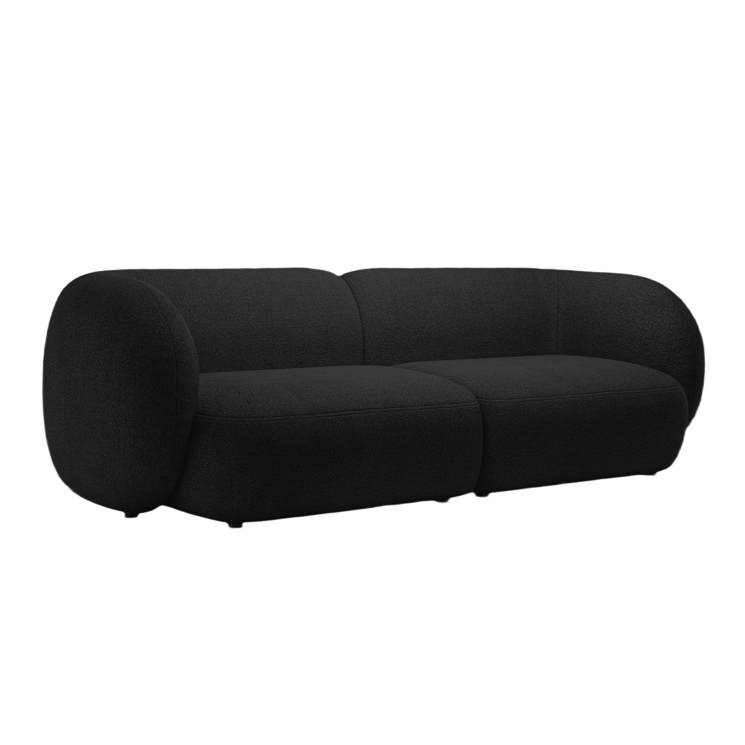 Sofa für 4 Personen KATE schwarzes Boucle