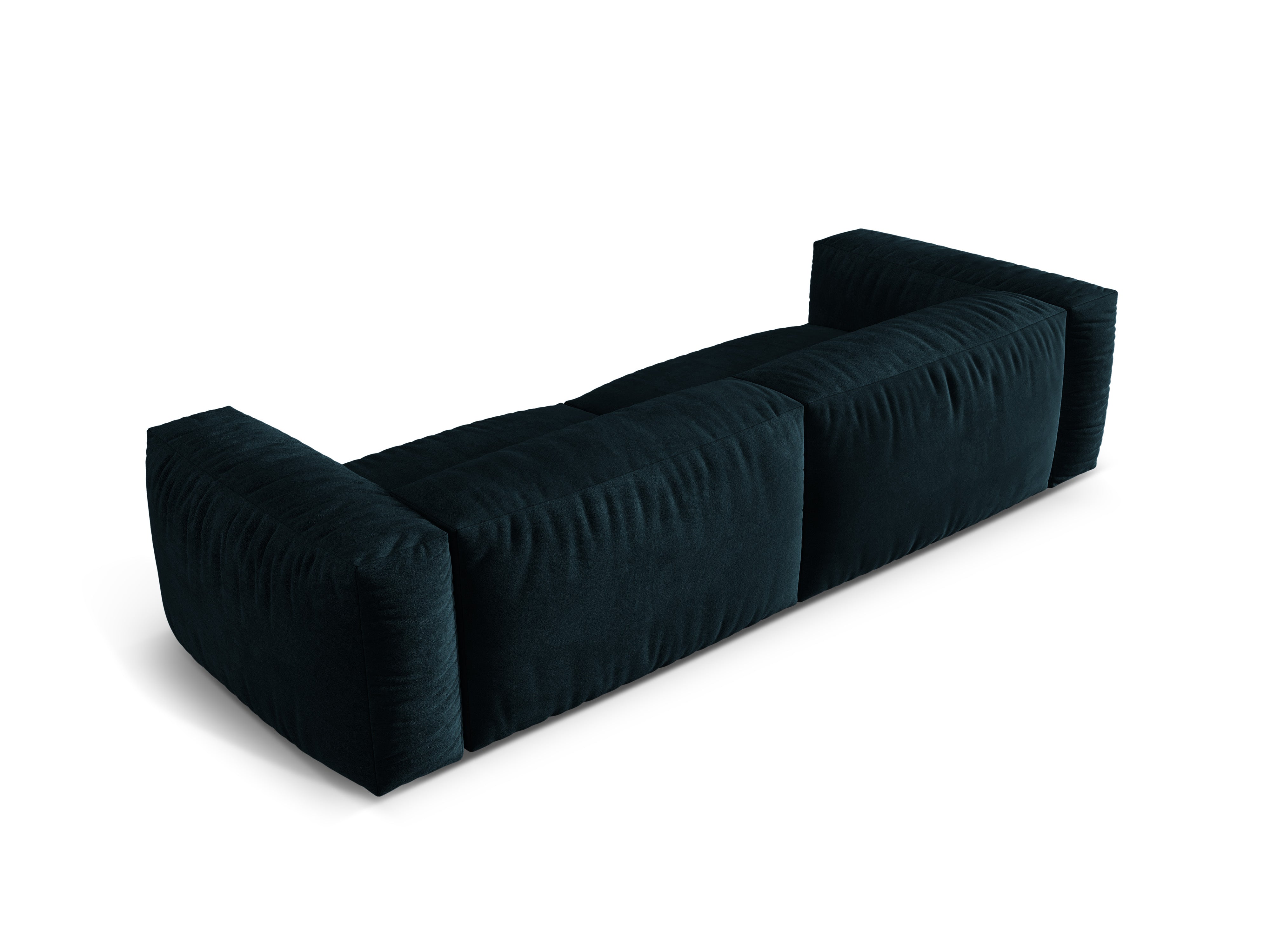 Velvet sofa 4-person martin navy blue Petrol