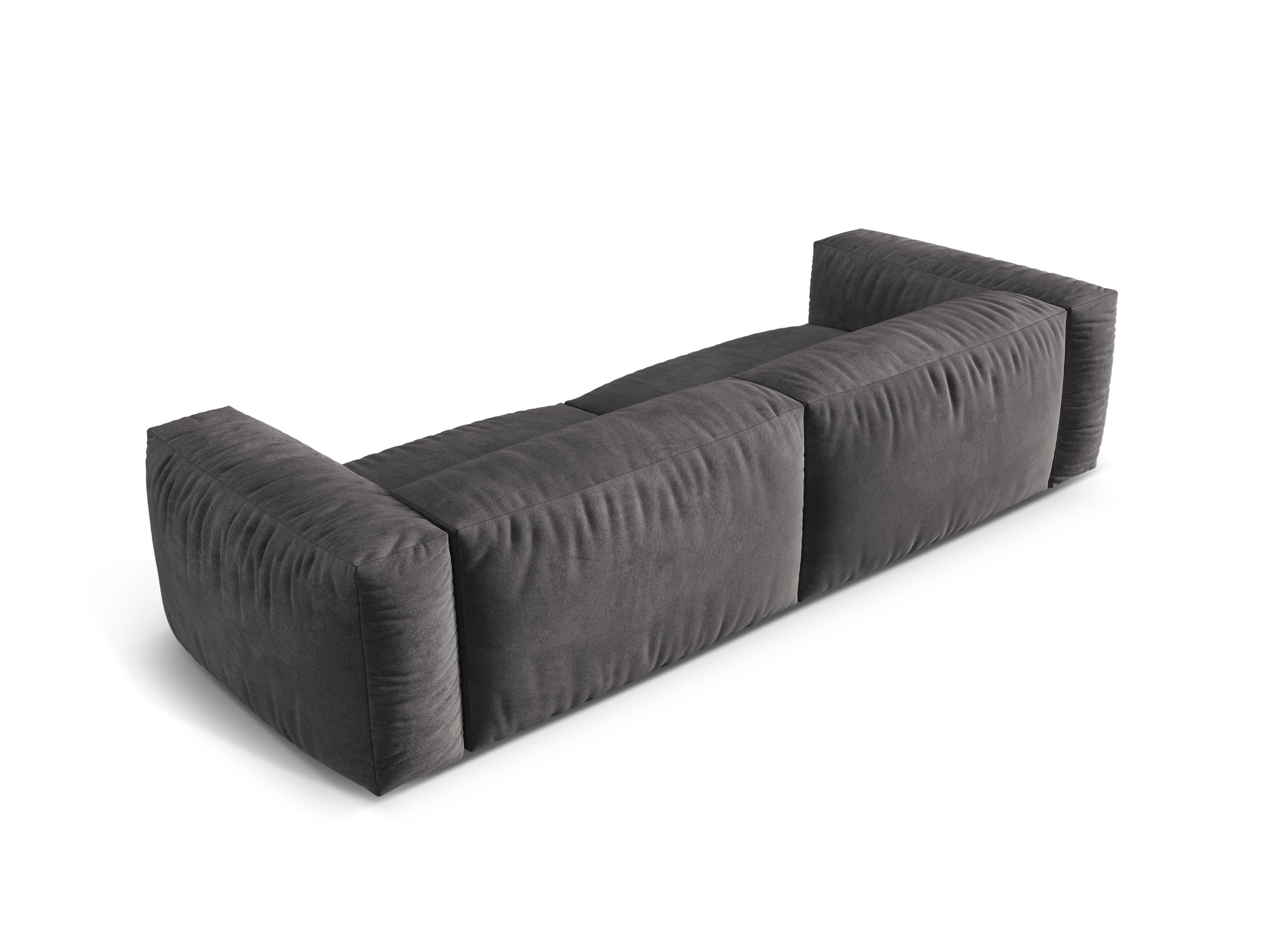 Martina Grey Velvet Sofa 4-Person
