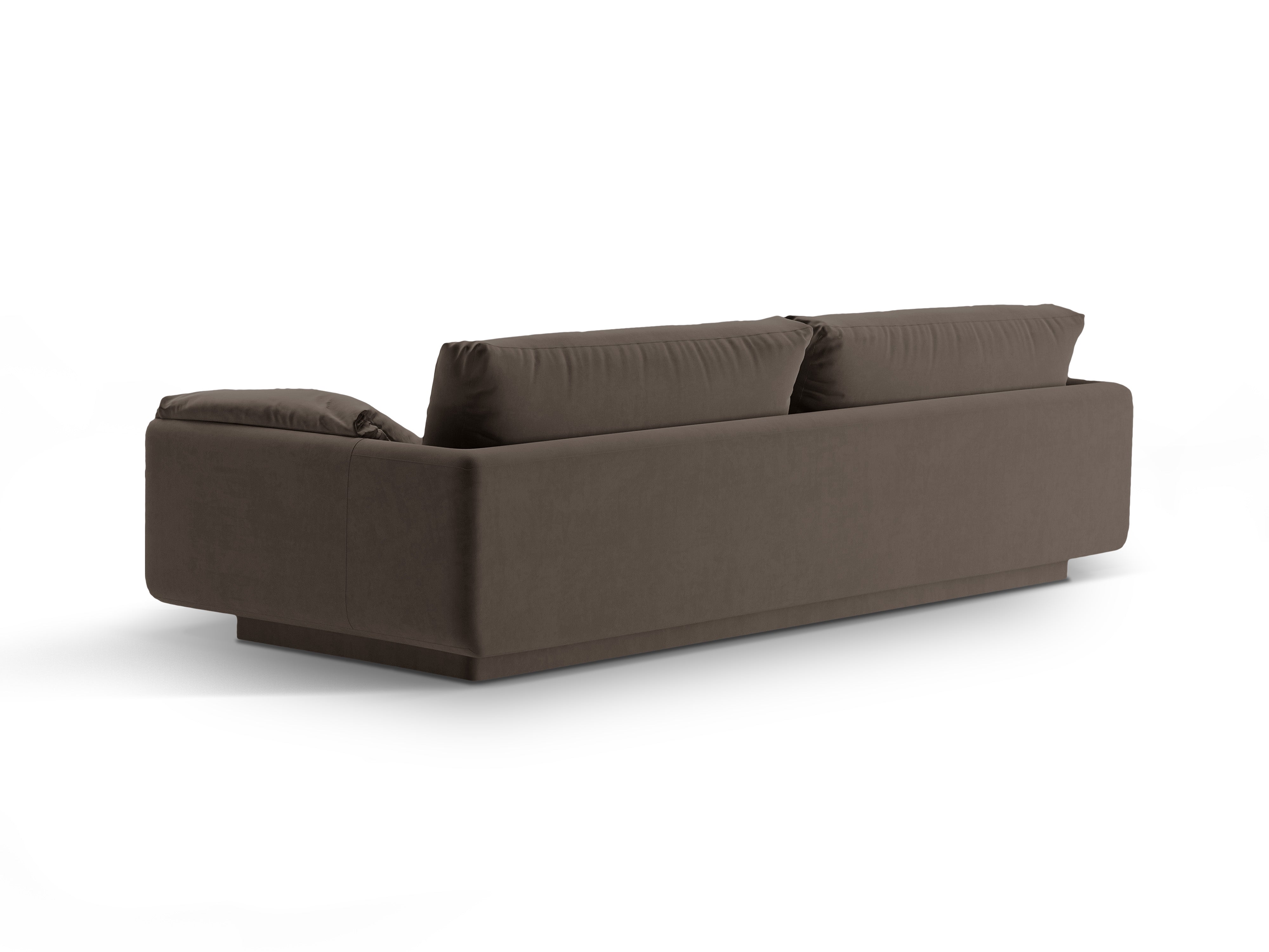 Velvet sofa 4-person torino heban brown