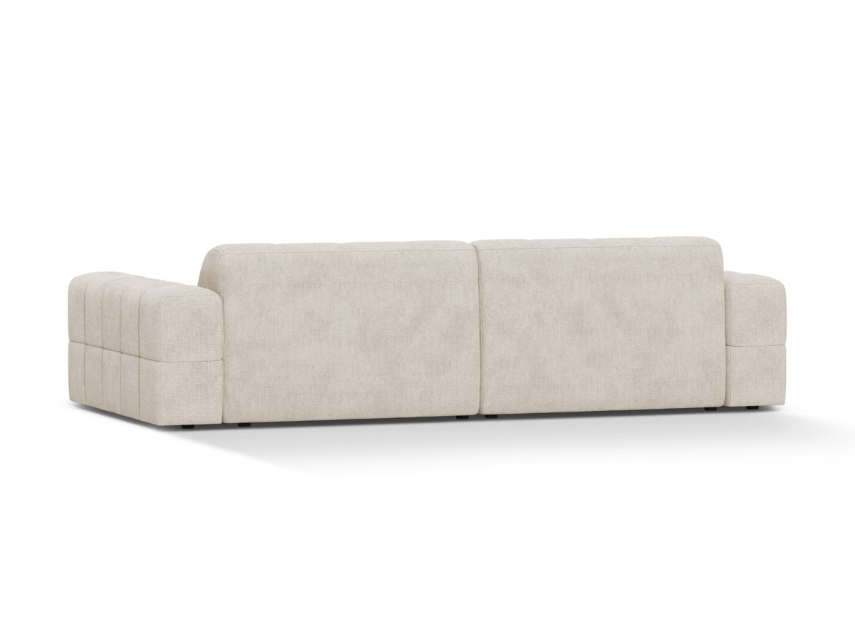 Sofa 4-osobowa JENNIFER jasnobeżowy szenil – ujęcie tylne