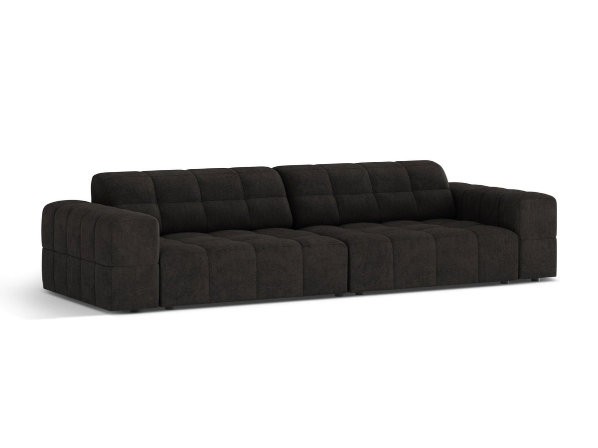 Sofa 4-osobowa JENNIFER antracytowy szenil – ujęcie boczne