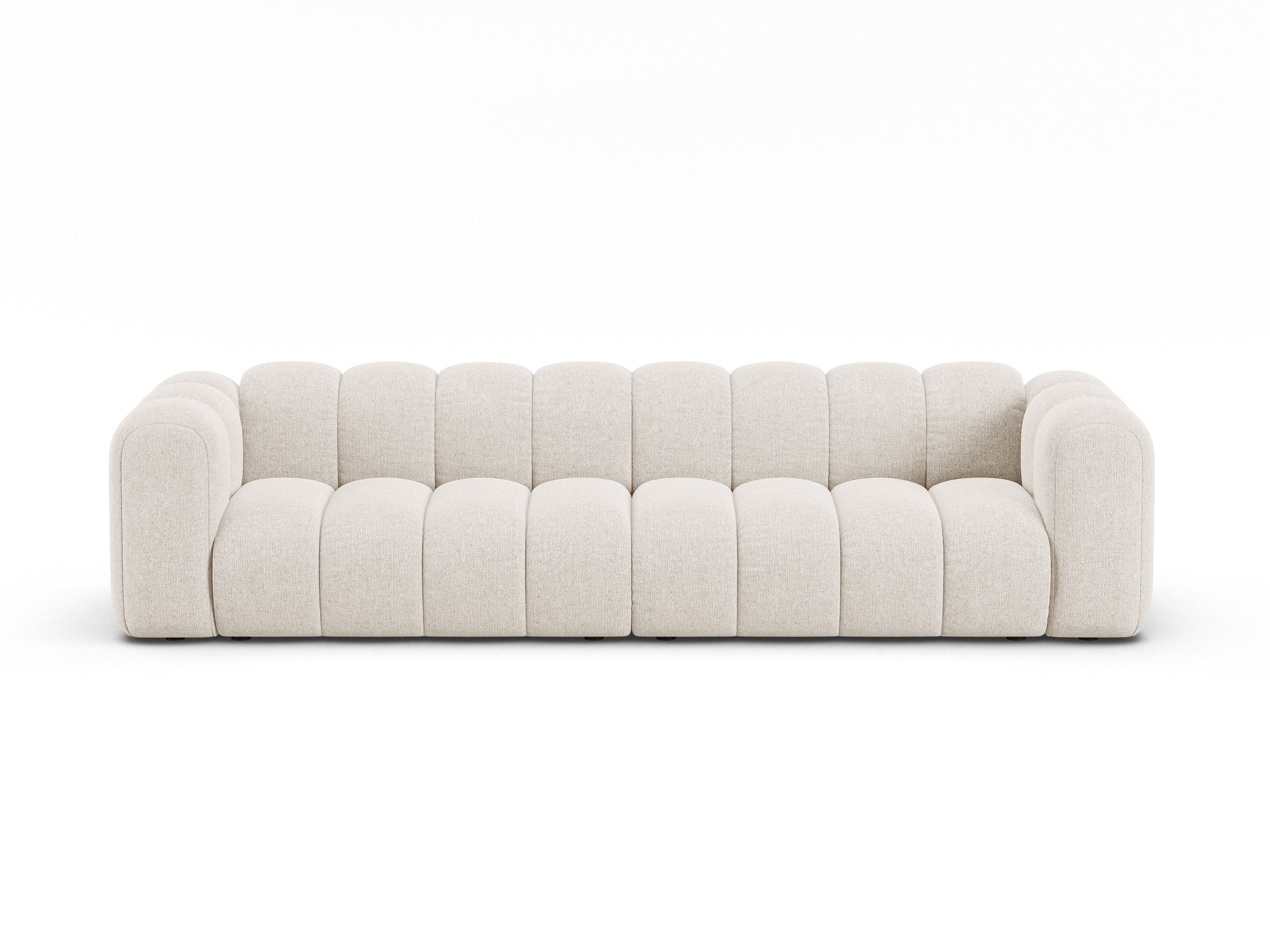 Sofa für 4 Personen LUPINE hellbeige Chenille