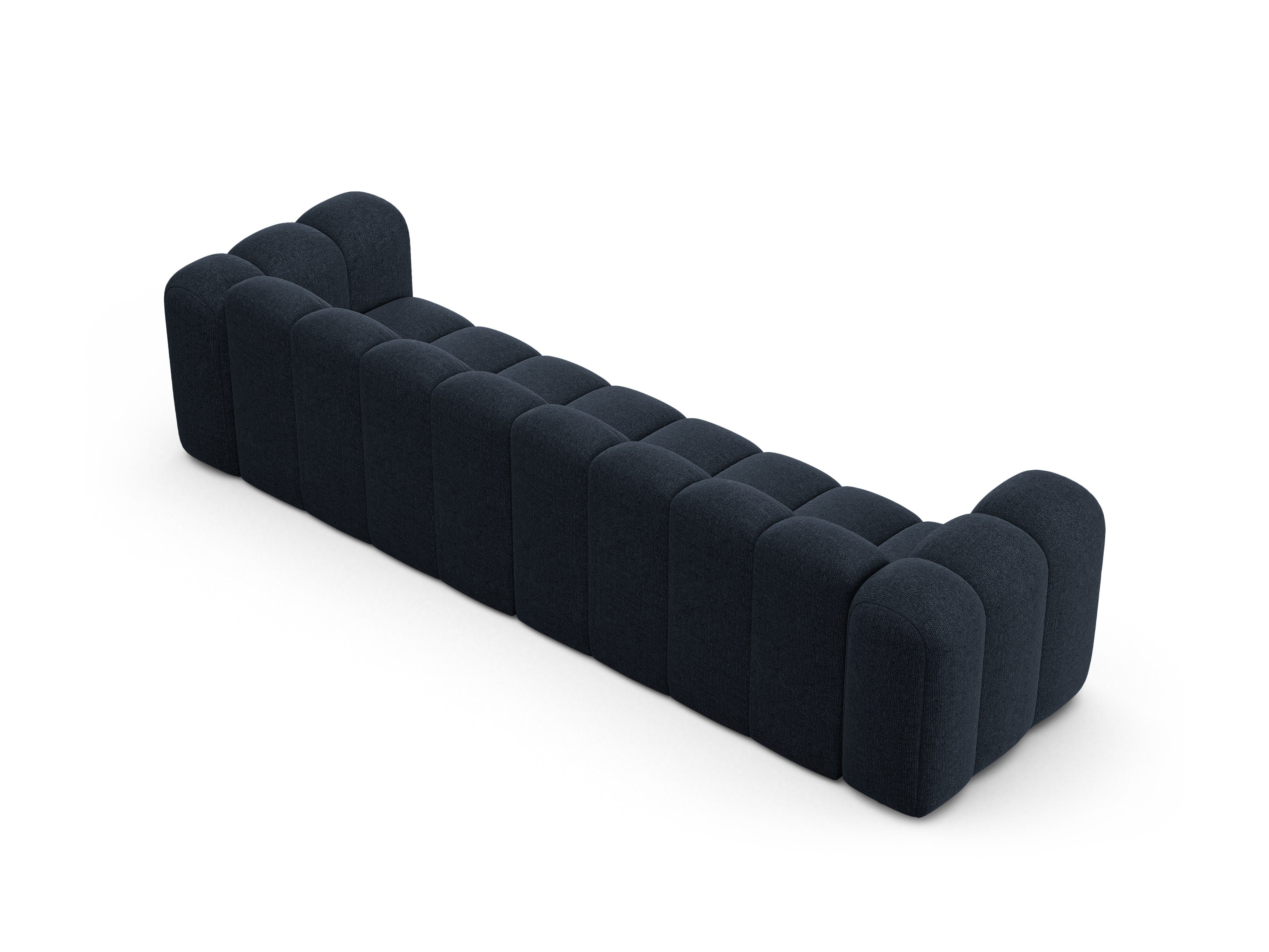 Sofa für 4 Personen LUPINE in marineblauem Chenille