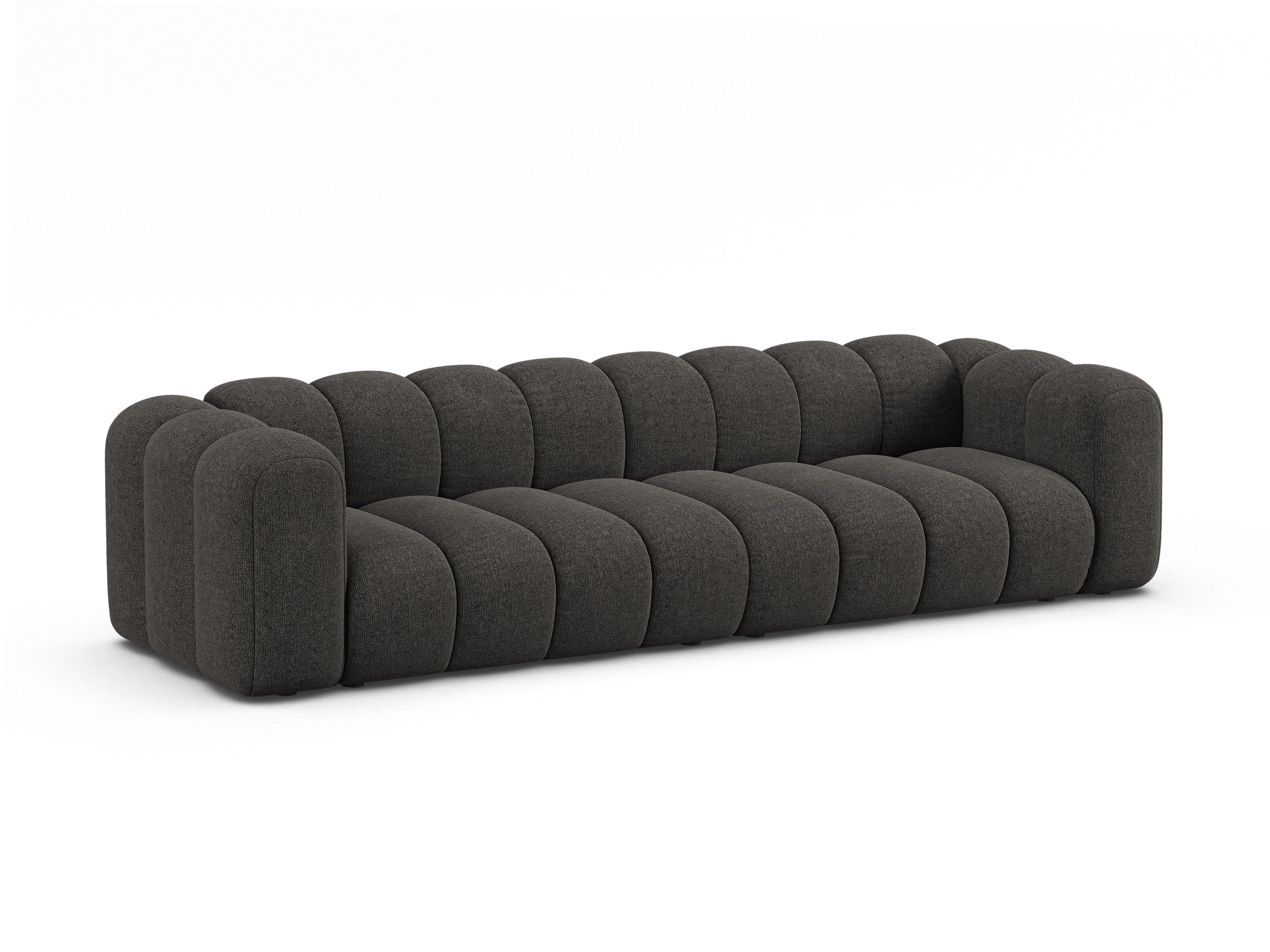 Sofa für 4 Personen LUPINE graues Chenille