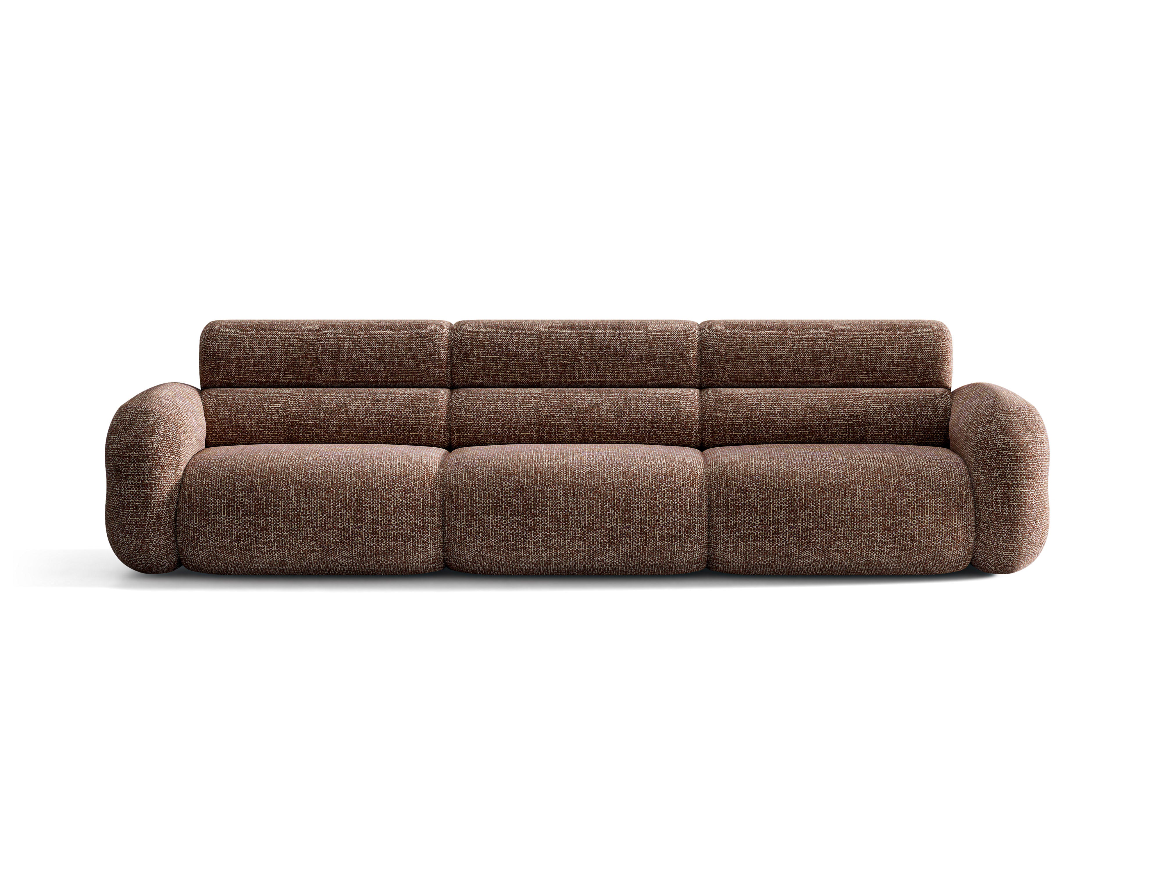 Sofa für 4 Personen NEO in braunem Melange