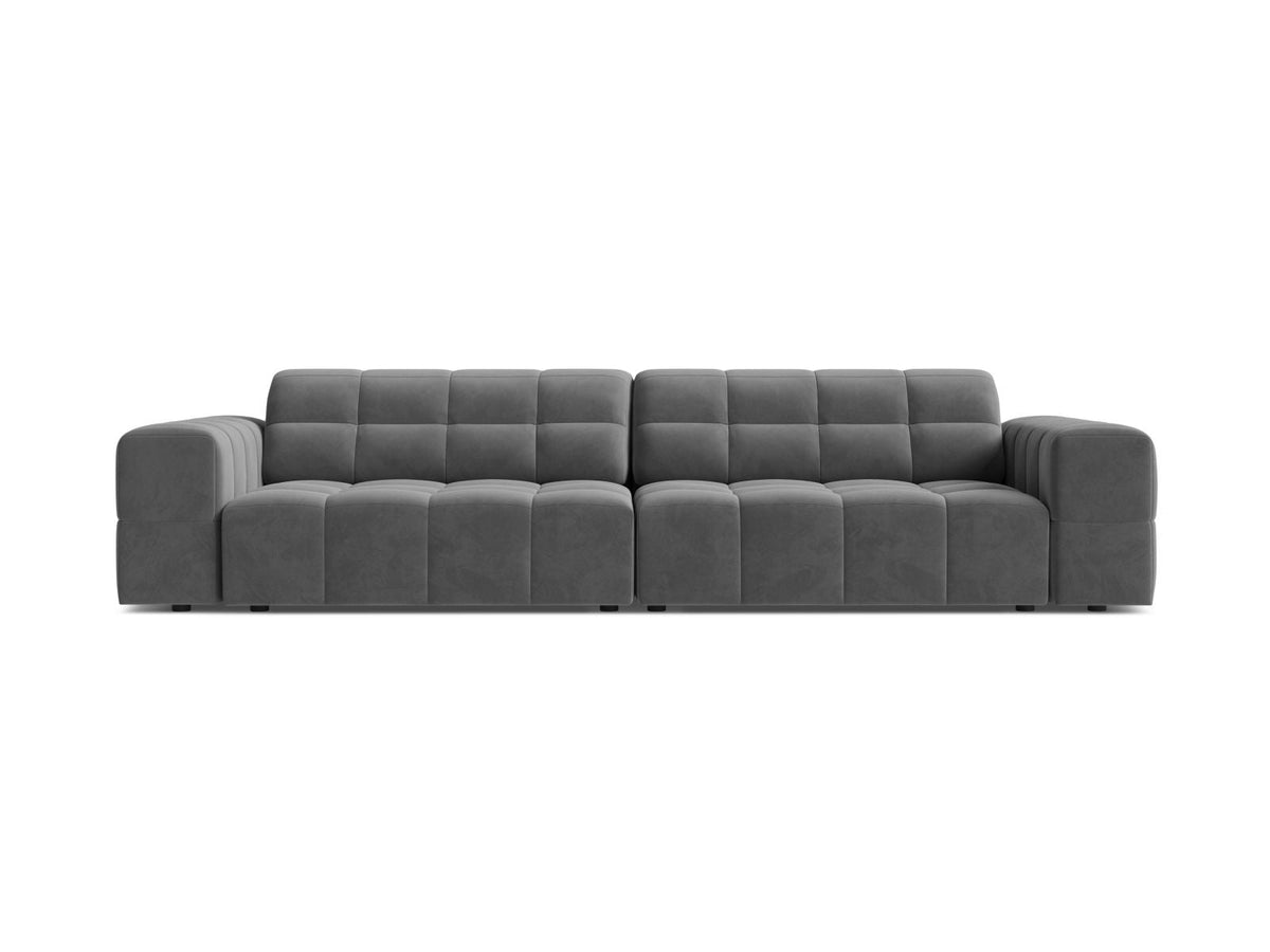Sofa aksamitna 4-osobowa JENNIFER jasnoszary Venus – Micadoni