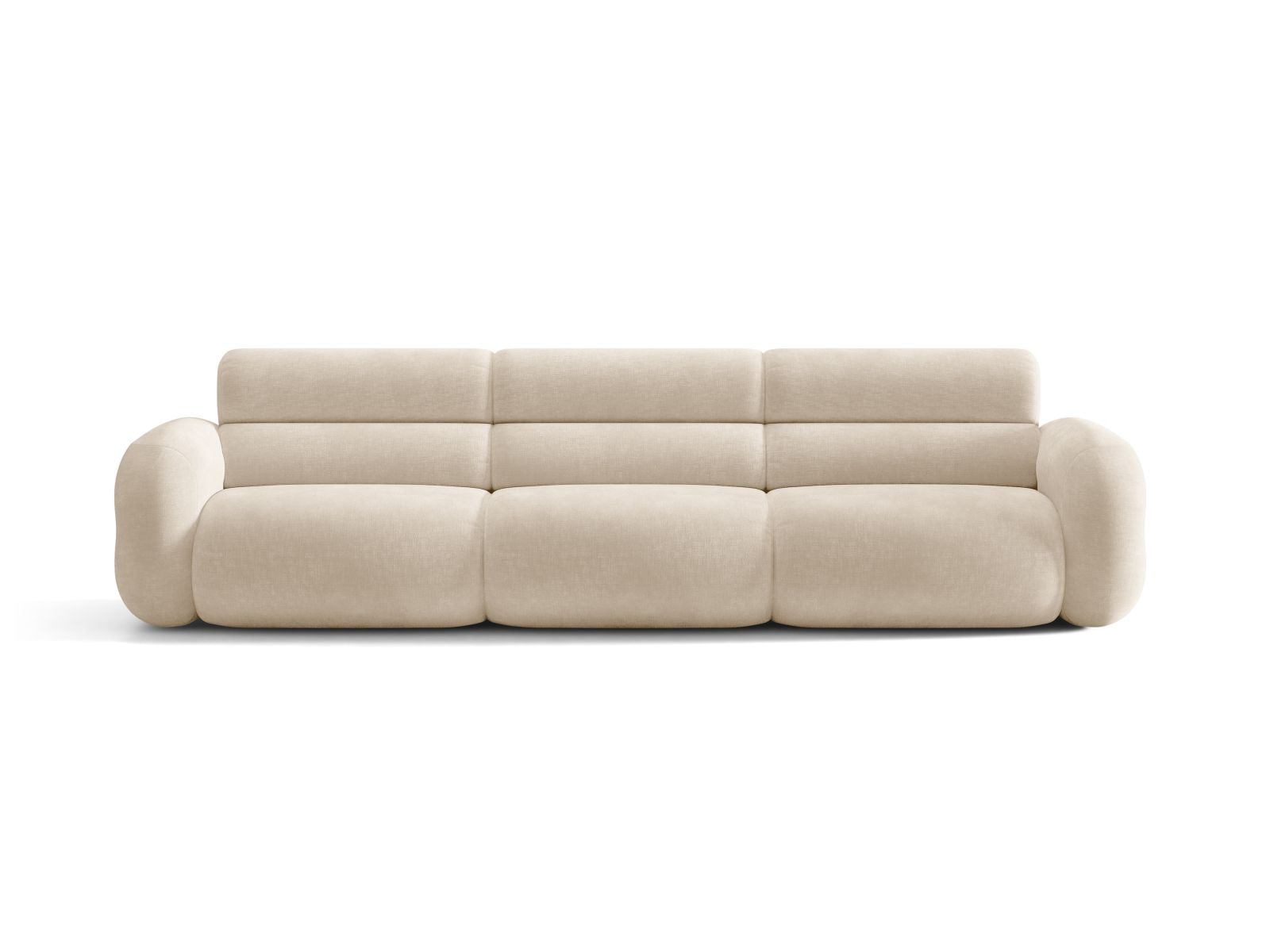 Sofa für 4 Personen NEO in hellbeigem Chenille