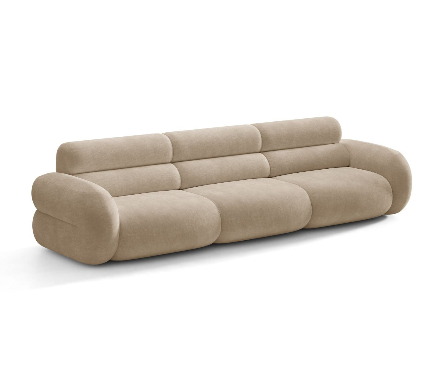 Sofa für 4 Personen NEO in beigem Chenille