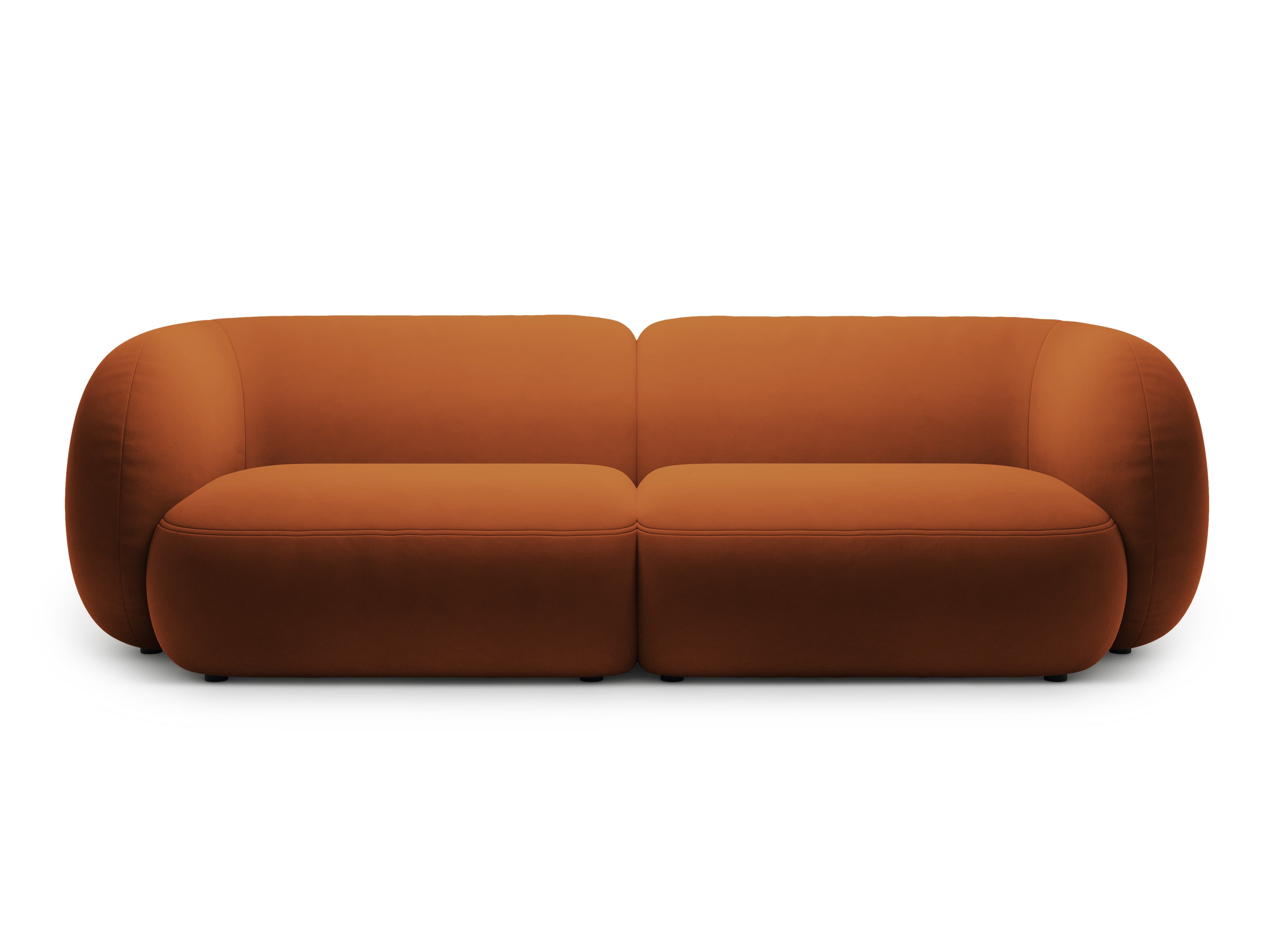 4-seater velvet sofa KATE terracotta