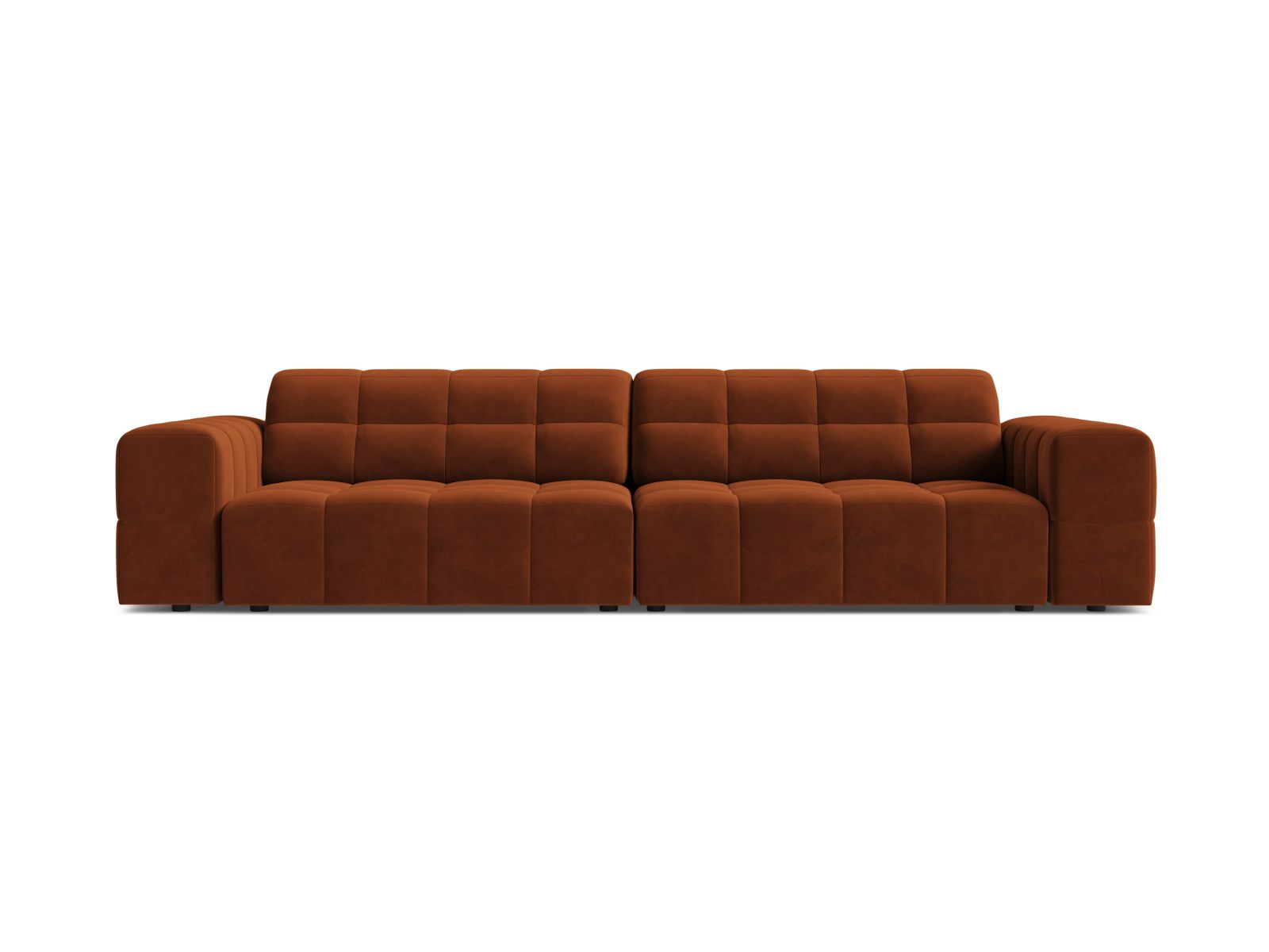 Sofa aksamitna 4-osobowa JENNIFER terakota Bluvel – Micadoni