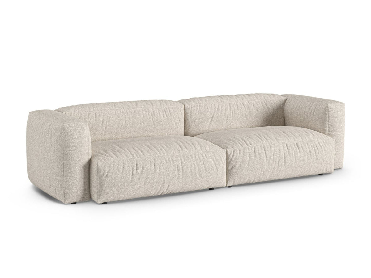 Sofa 4-osobowa XL MARTINA beżowy boucle – ujęcie boczne