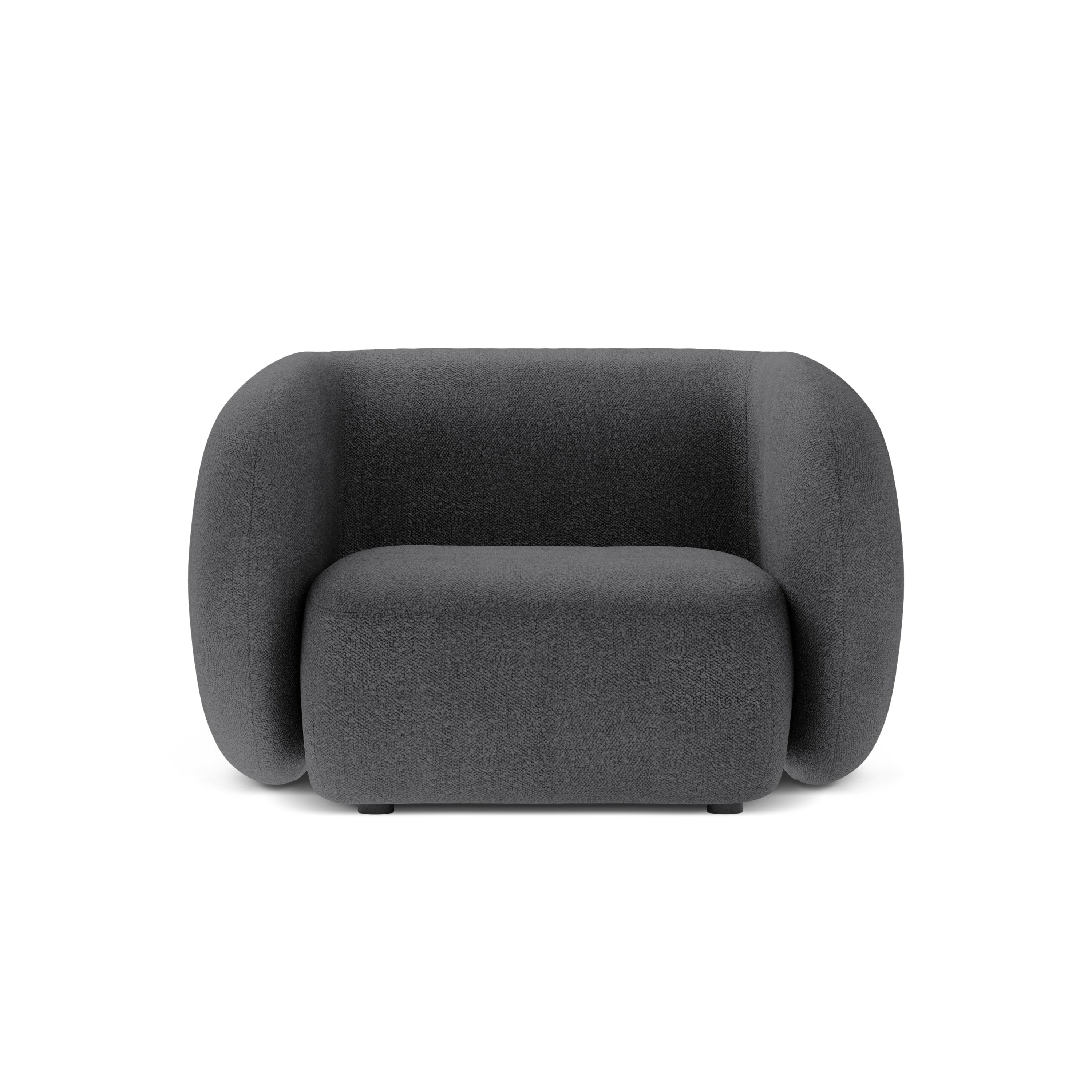 KATE dark gray boucle armchair