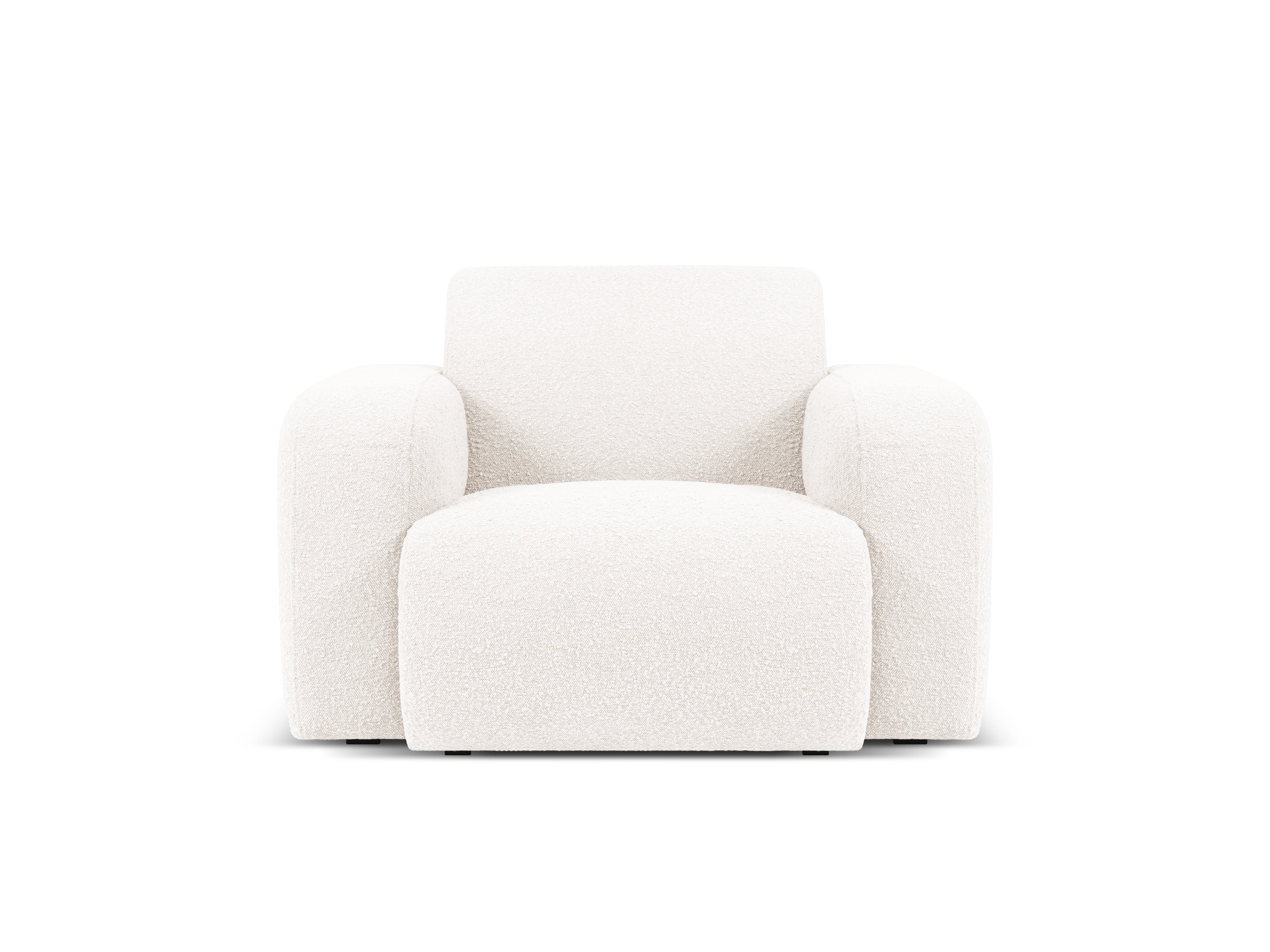 Fotel w tkaninie boucle MOLINO biały Micadoni    Eye on Design