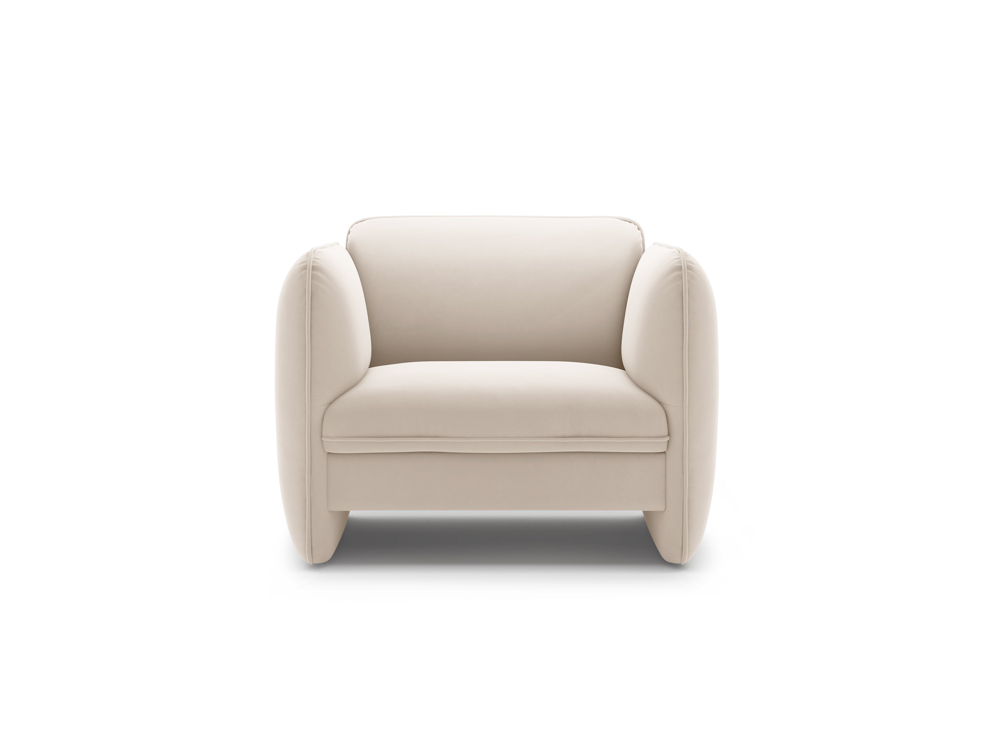 Samt-Sessel GEORGIA hellbeige