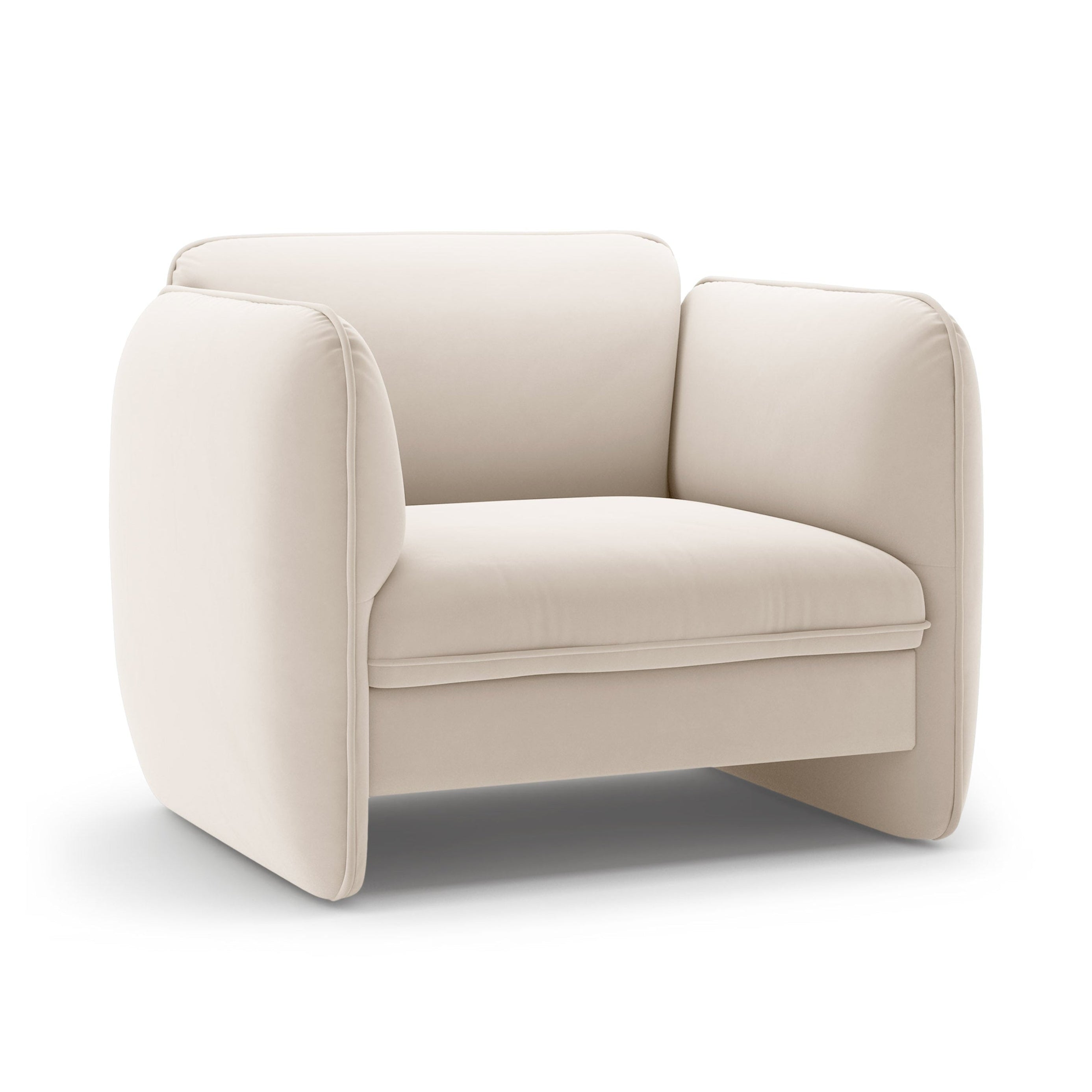 Samt-Sessel GEORGIA hellbeige