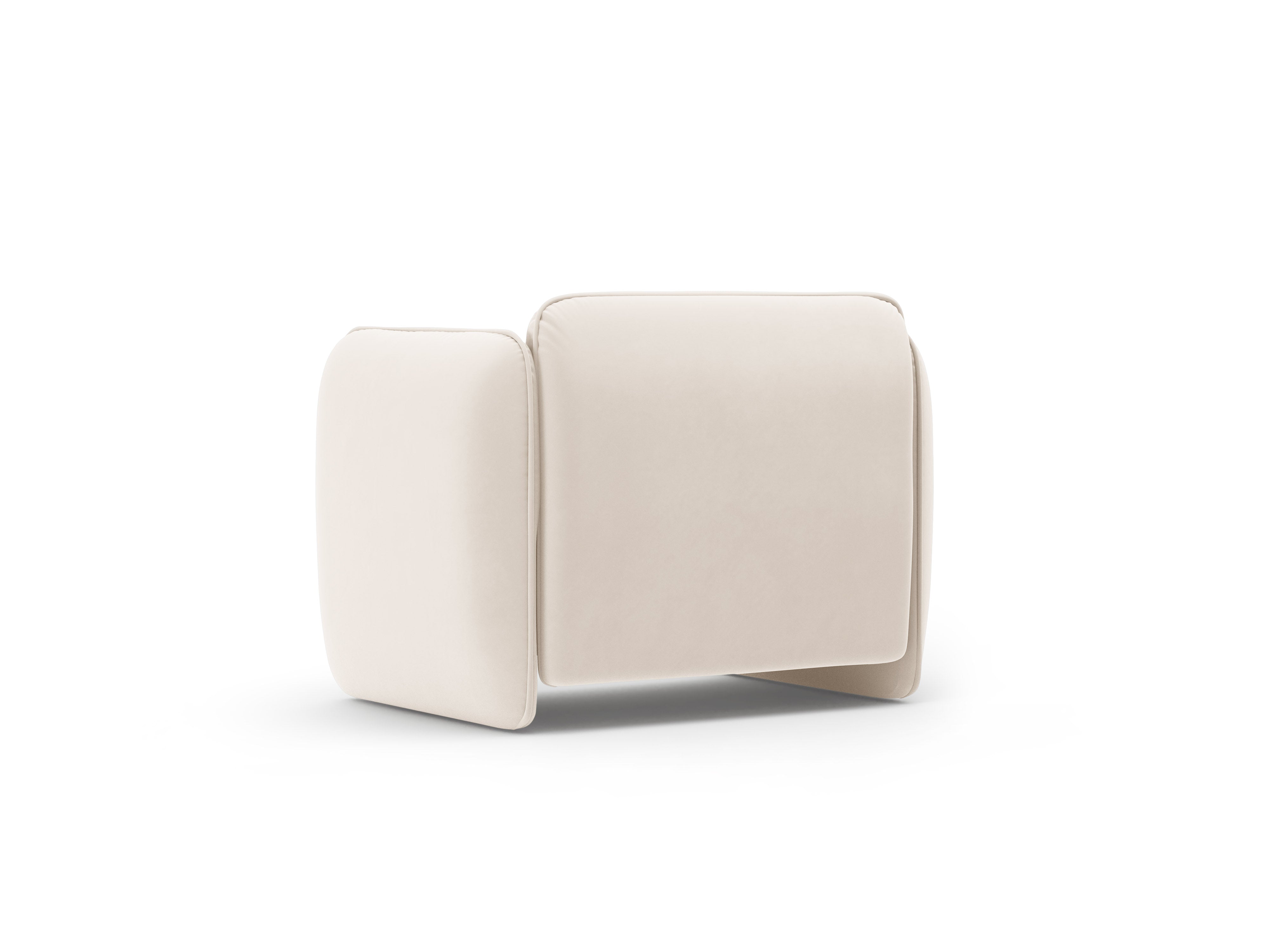 Samt-Sessel GEORGIA hellbeige