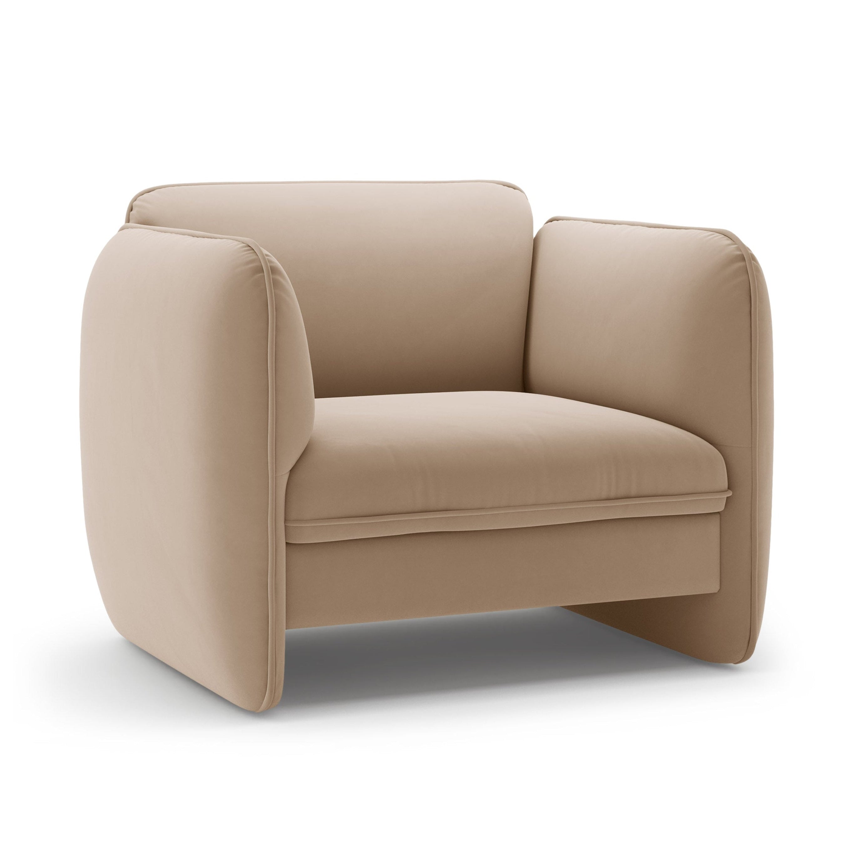 Samt-Sessel GEORGIA beige