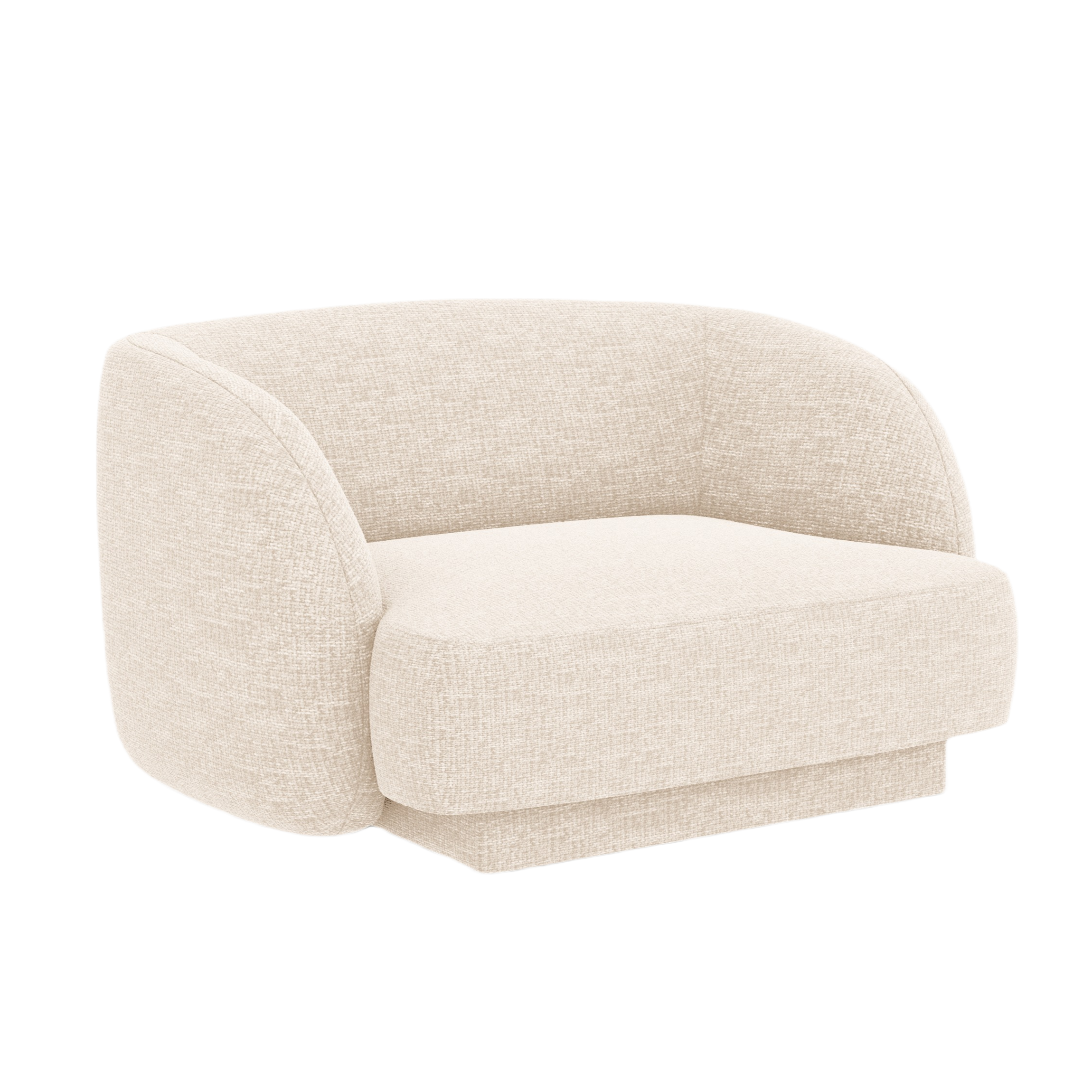 Sessel MILEY hellbeige schimmerndes Chenille