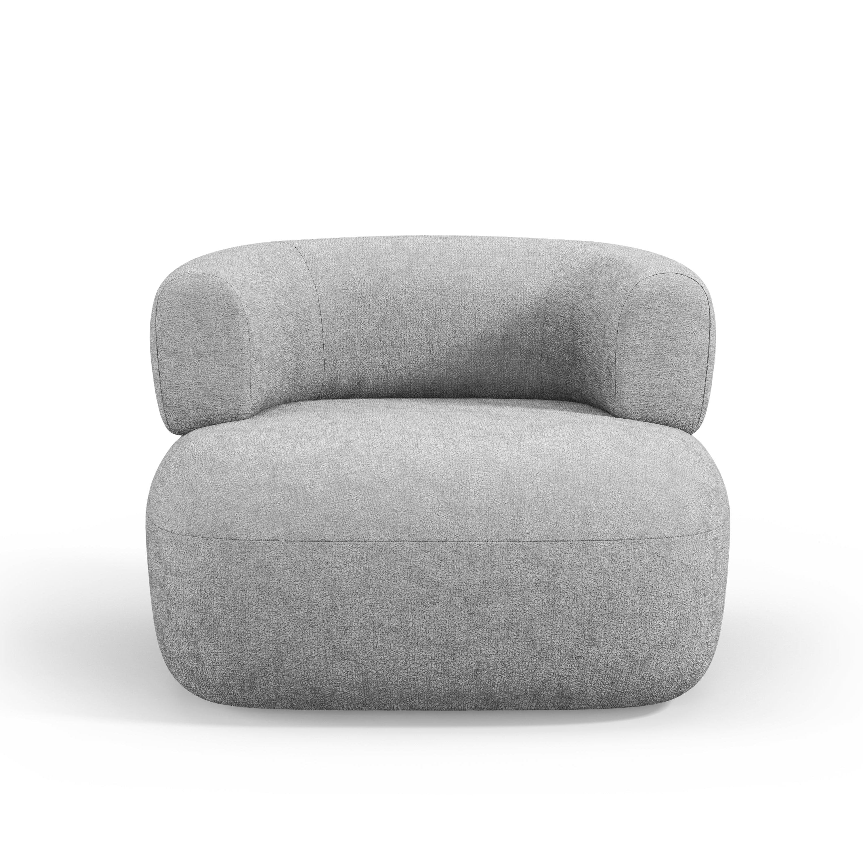JENNY Silver Chenille Armchair [ewelina] [Amelia spr]