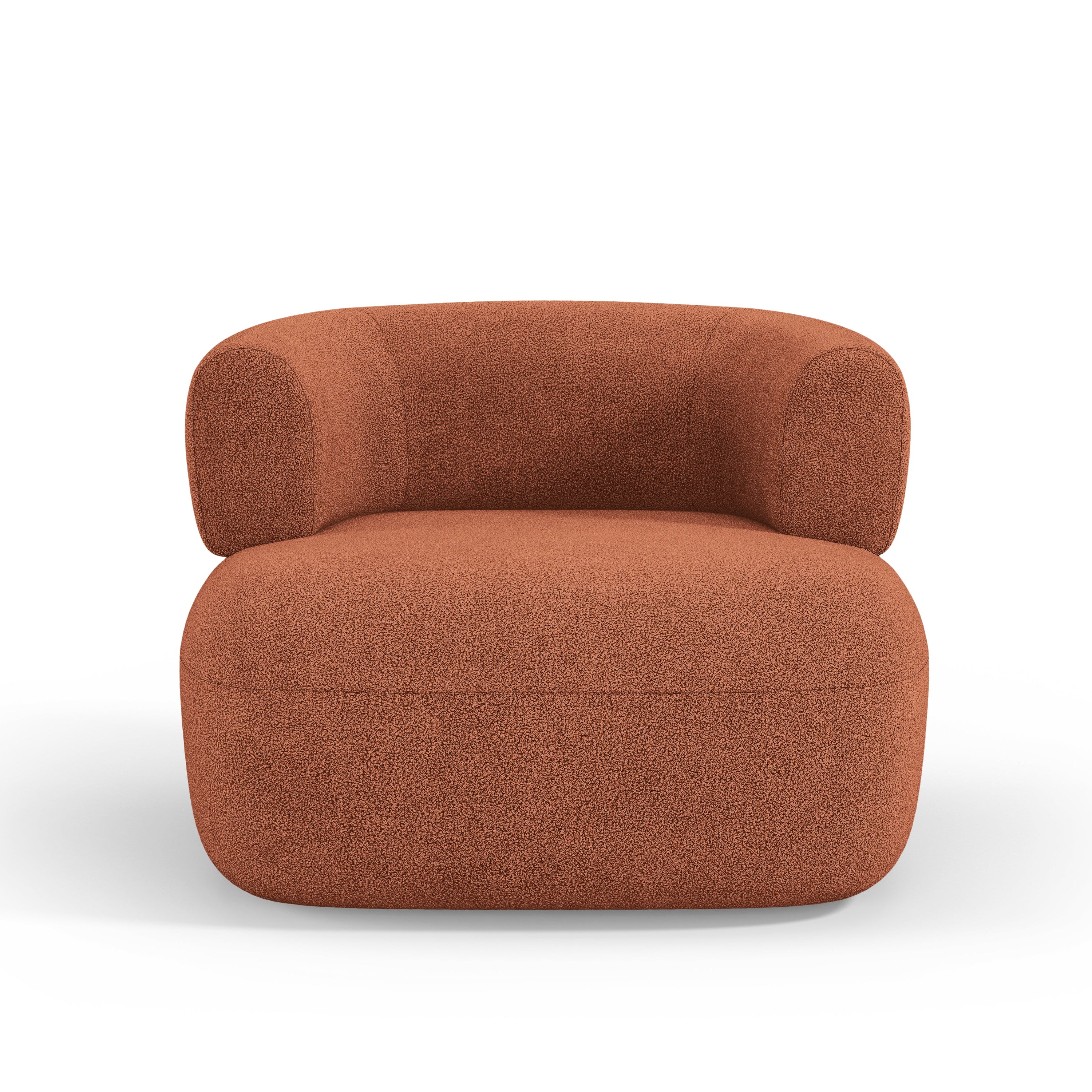 JENNY Armchair in Brick Boucle [ewelina] [Amelia spr]