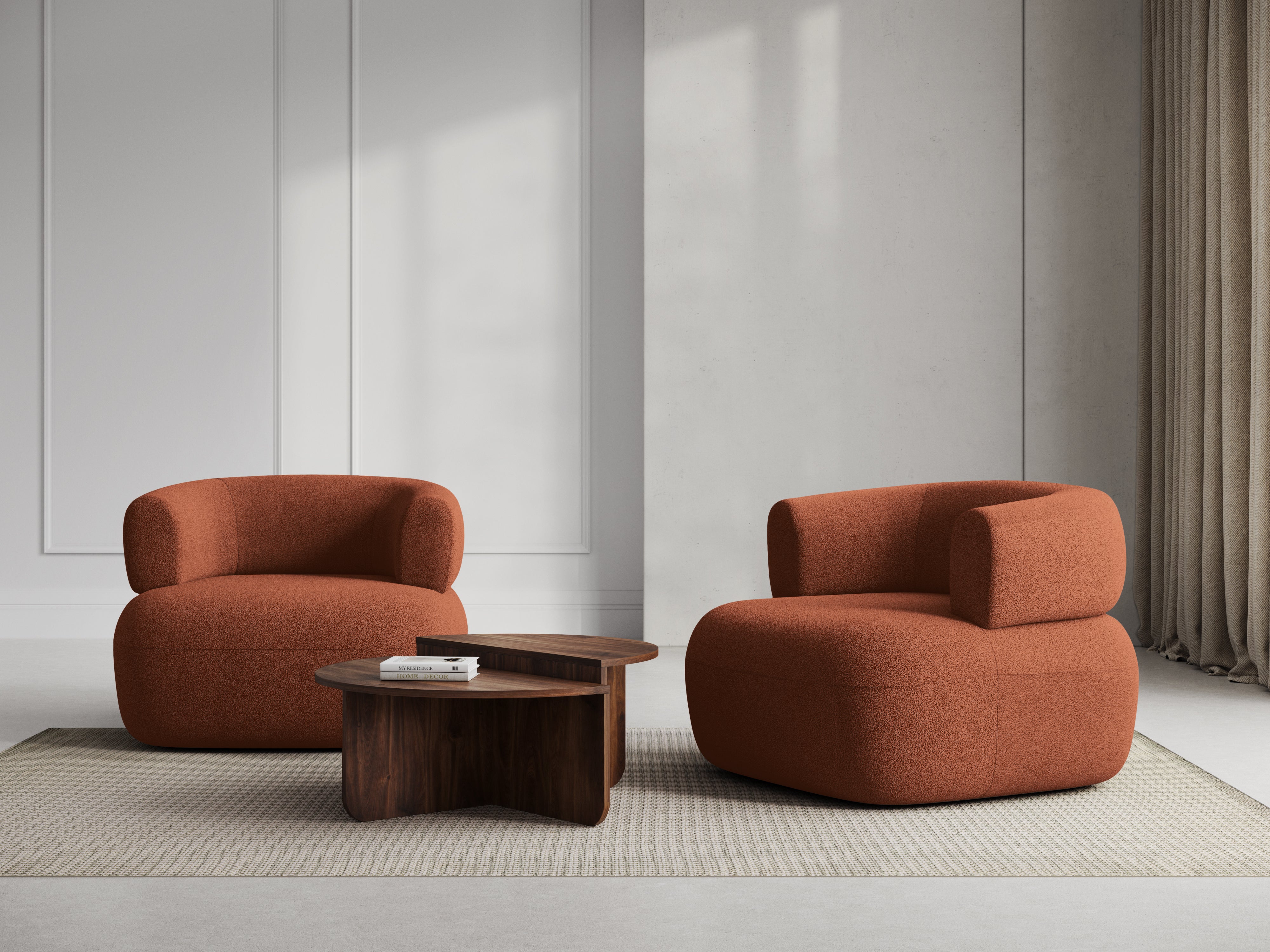 JENNY Armchair in Brick Boucle [ewelina] [Amelia spr]