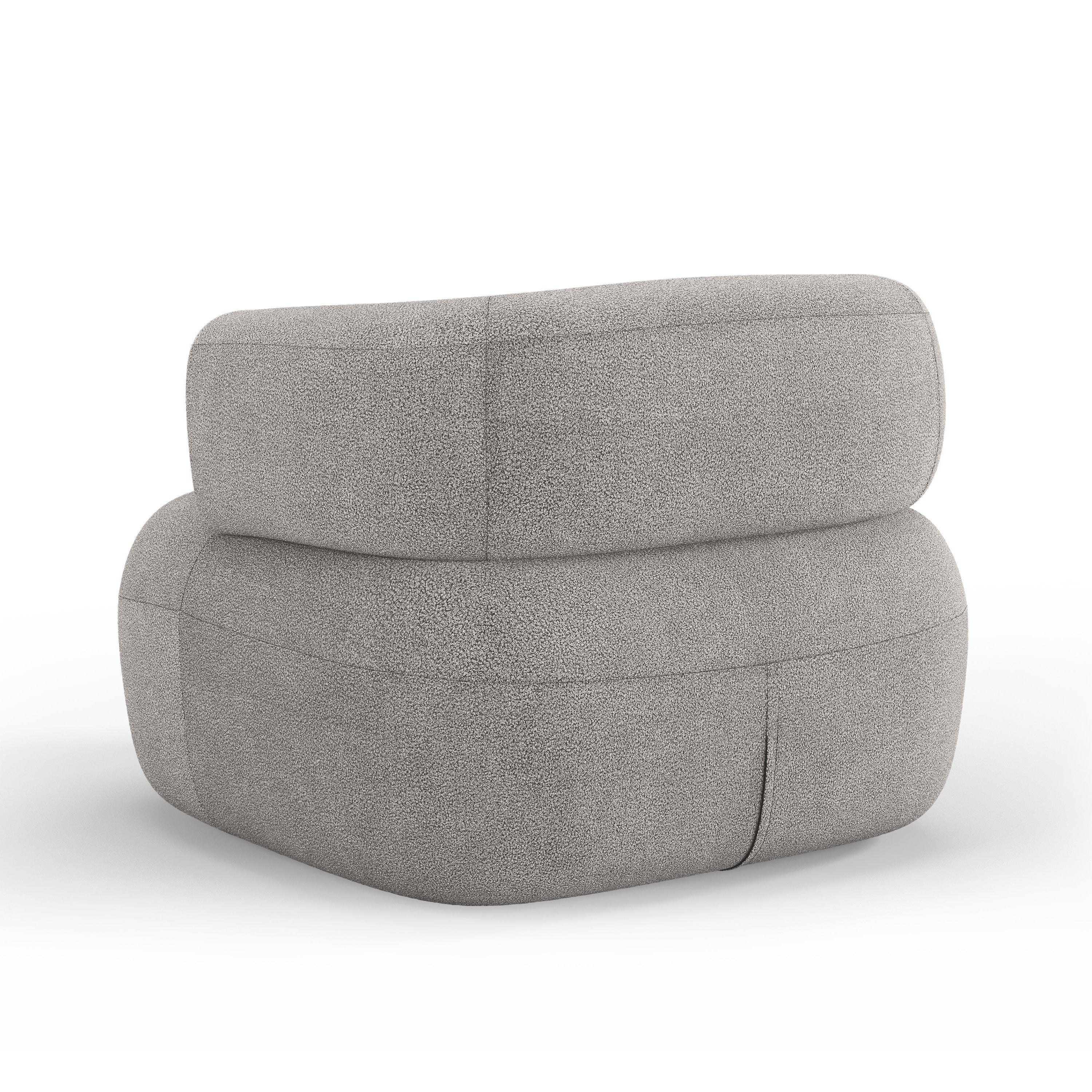 Fotel JENNY jasnoszary boucle – Micadoni