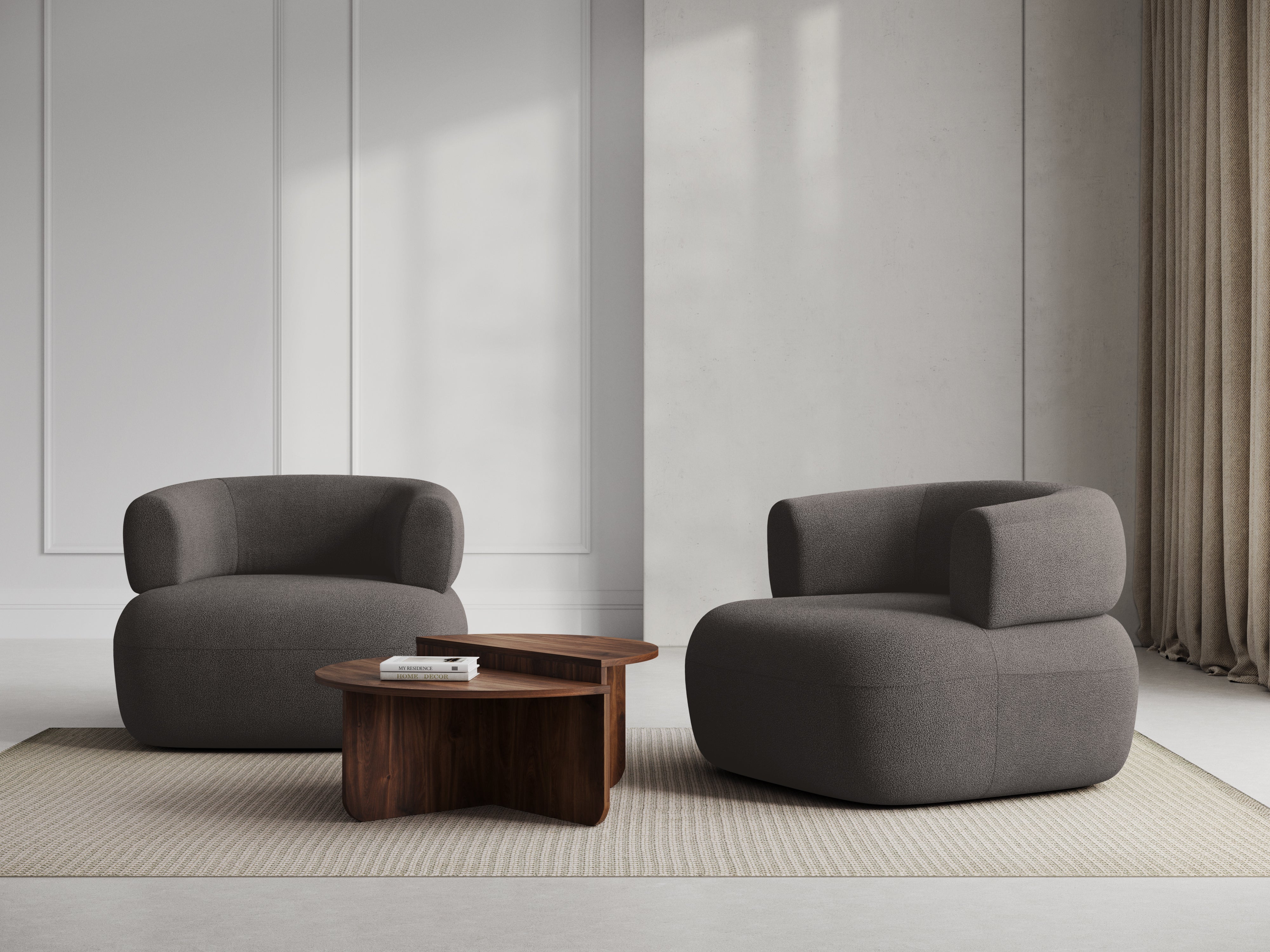 Sessel JENNY grauer Boucle [ewelina] [Amelia spr]
