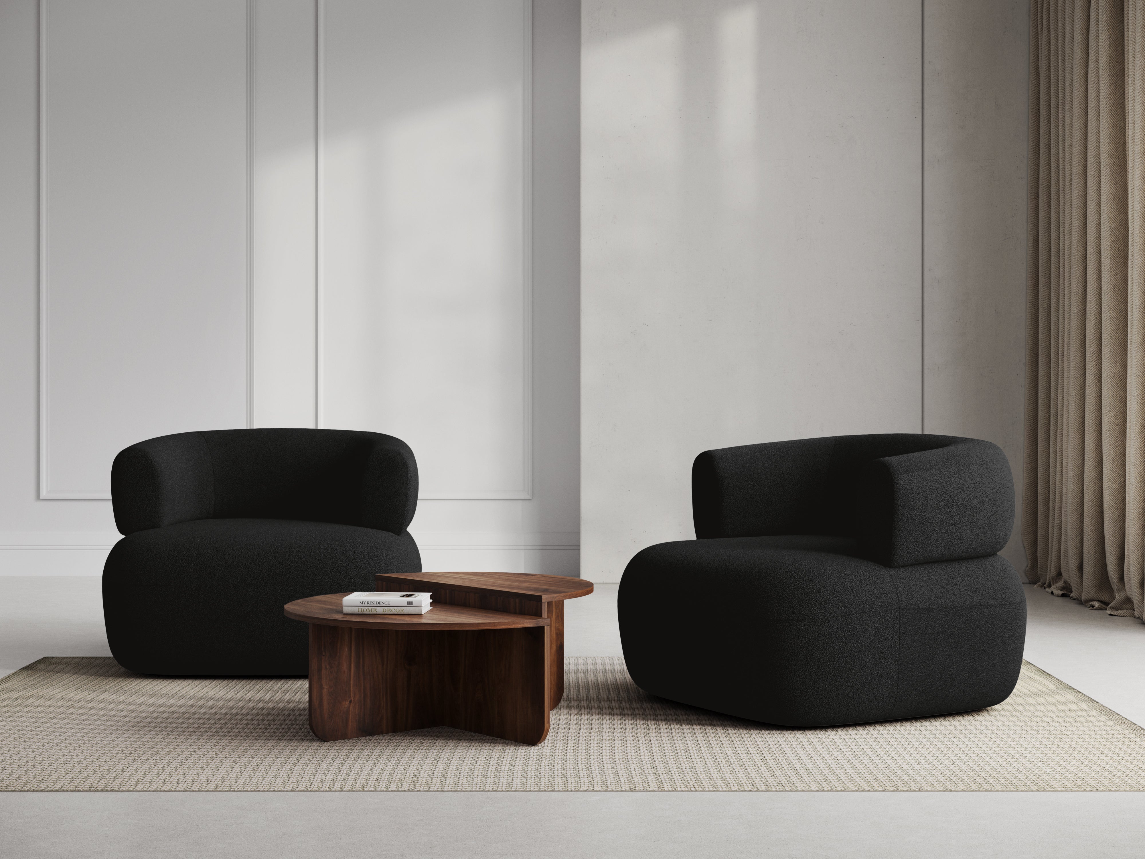 Sessel JENNY schwarzes Boucle [ewelina] [Amelia spr]