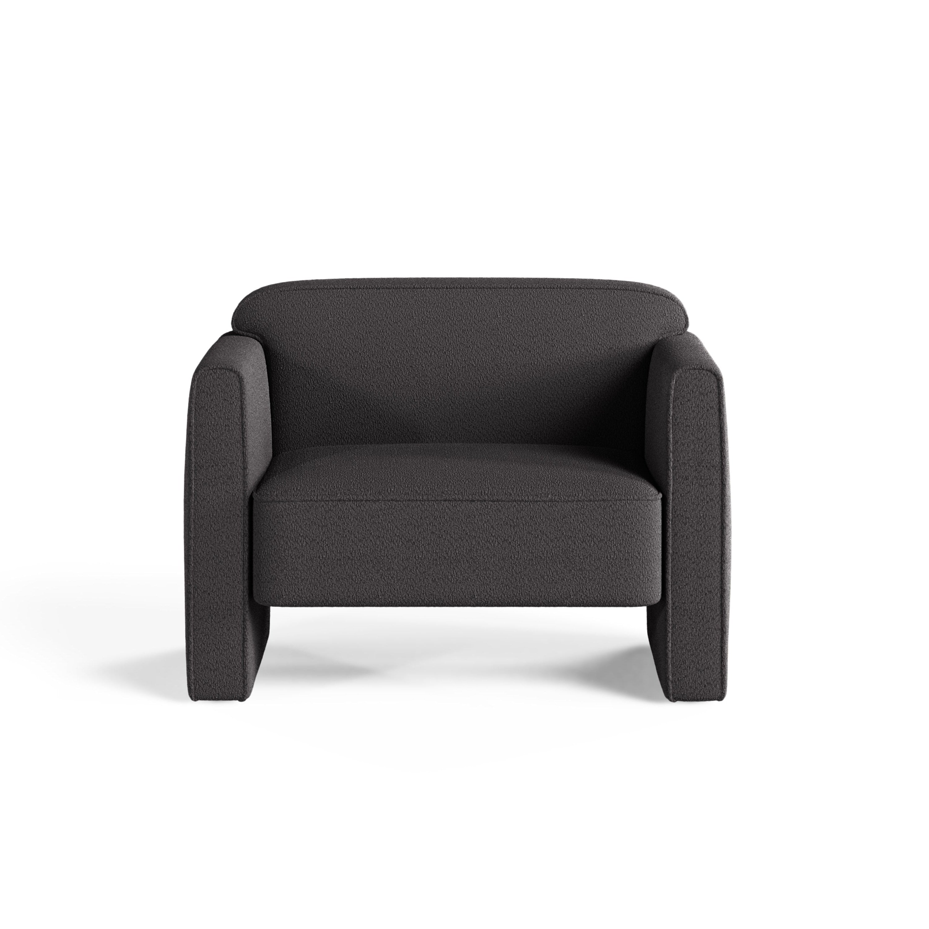Sessel ABBY grafitfarbener Boucle [ewelina] [Amelia spr]