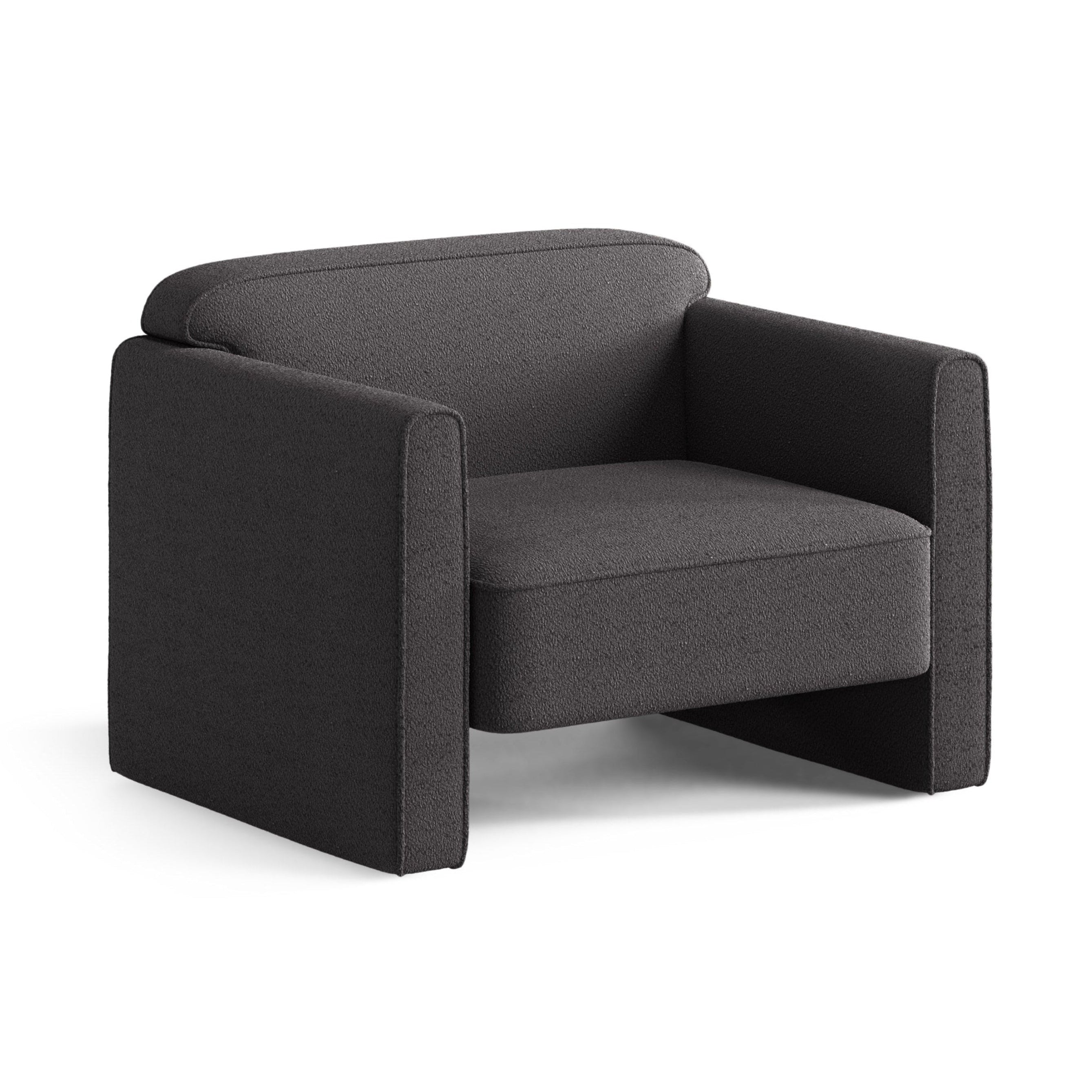 Sessel ABBY grafitfarbener Boucle [ewelina] [Amelia spr]