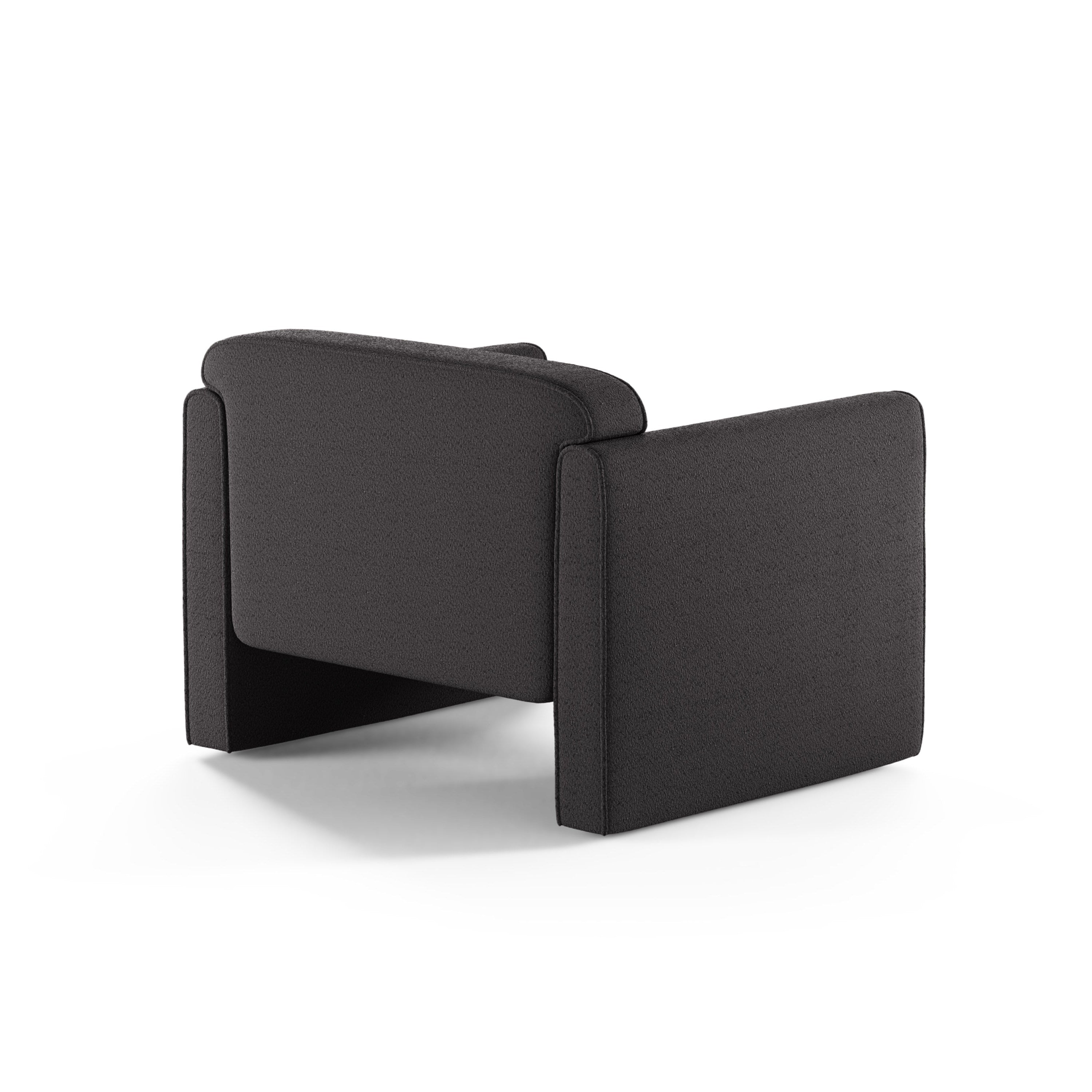 Sessel ABBY grafitfarbener Boucle [ewelina] [Amelia spr]