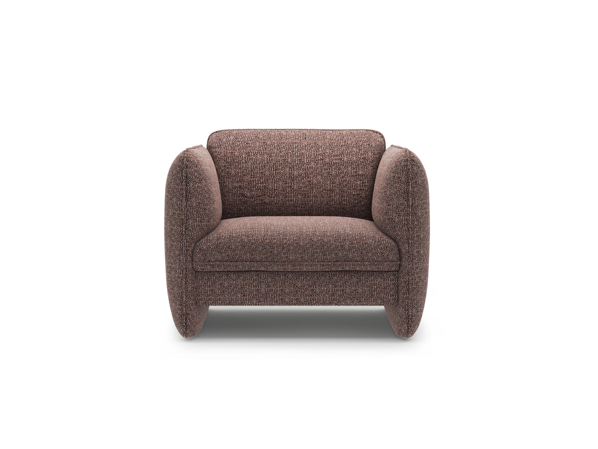 Sessel GEORGIA braunes Chenille
