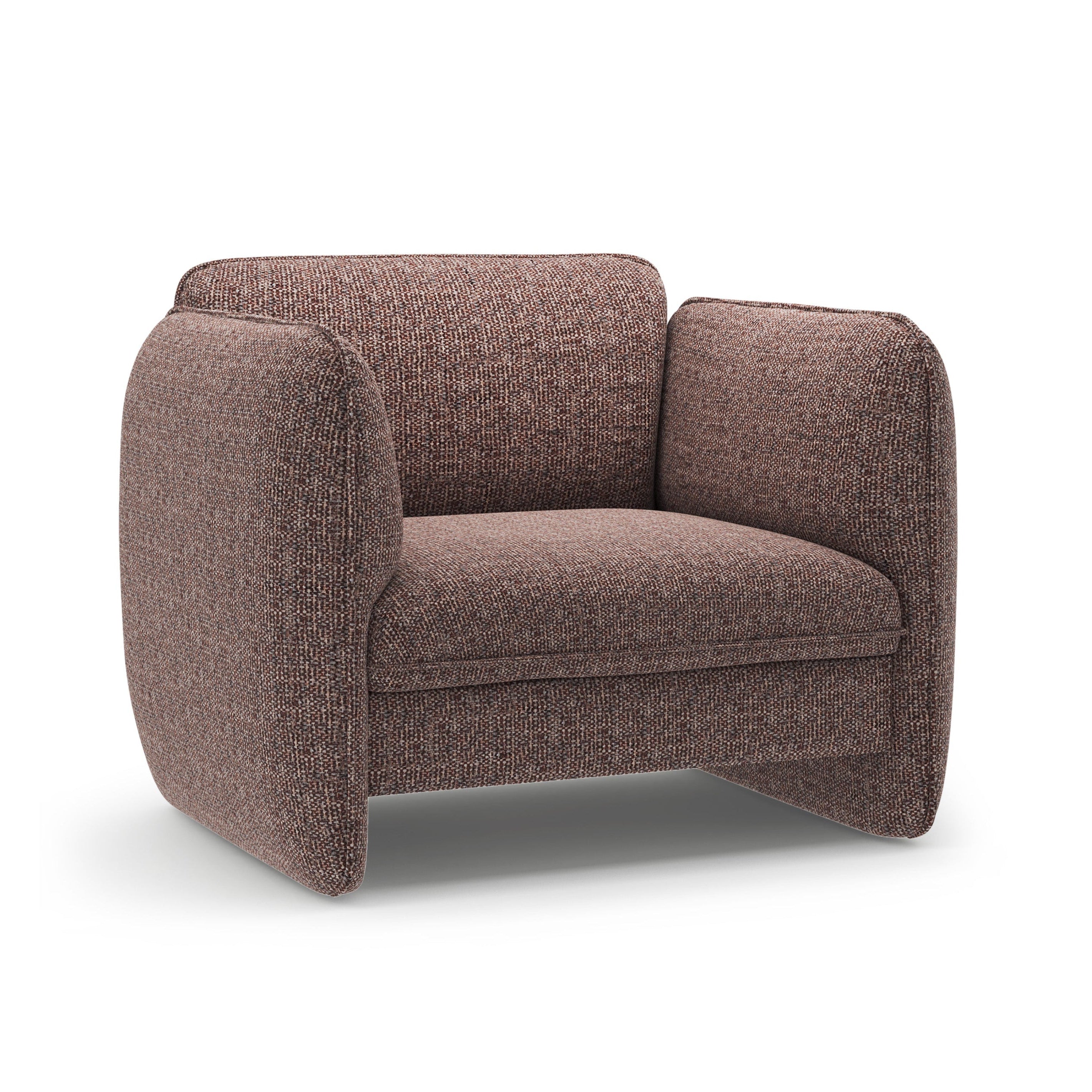 Sessel GEORGIA braunes Chenille