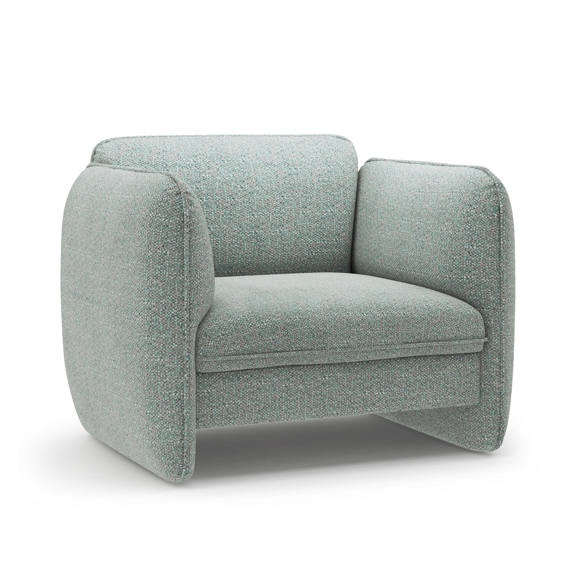 Stuhl GEORGIA gedämpftes blaues Chenille