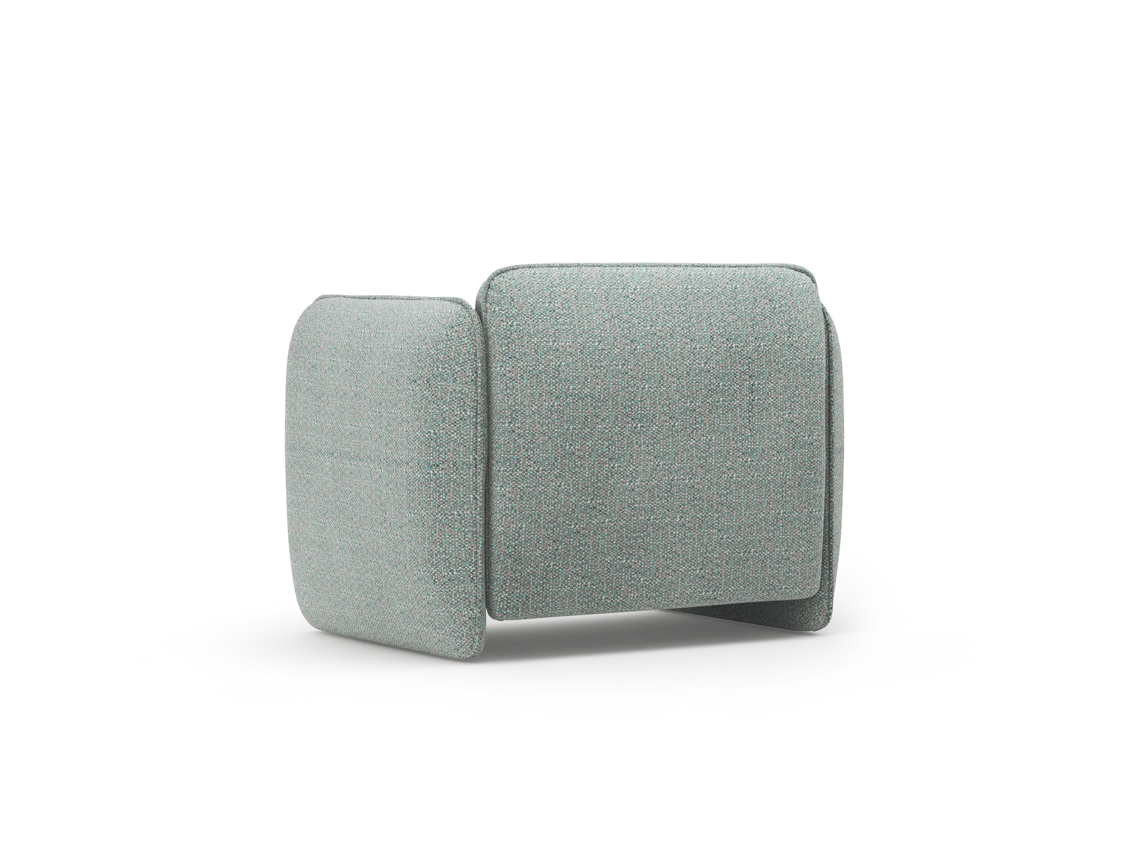 Stuhl GEORGIA gedämpftes blaues Chenille