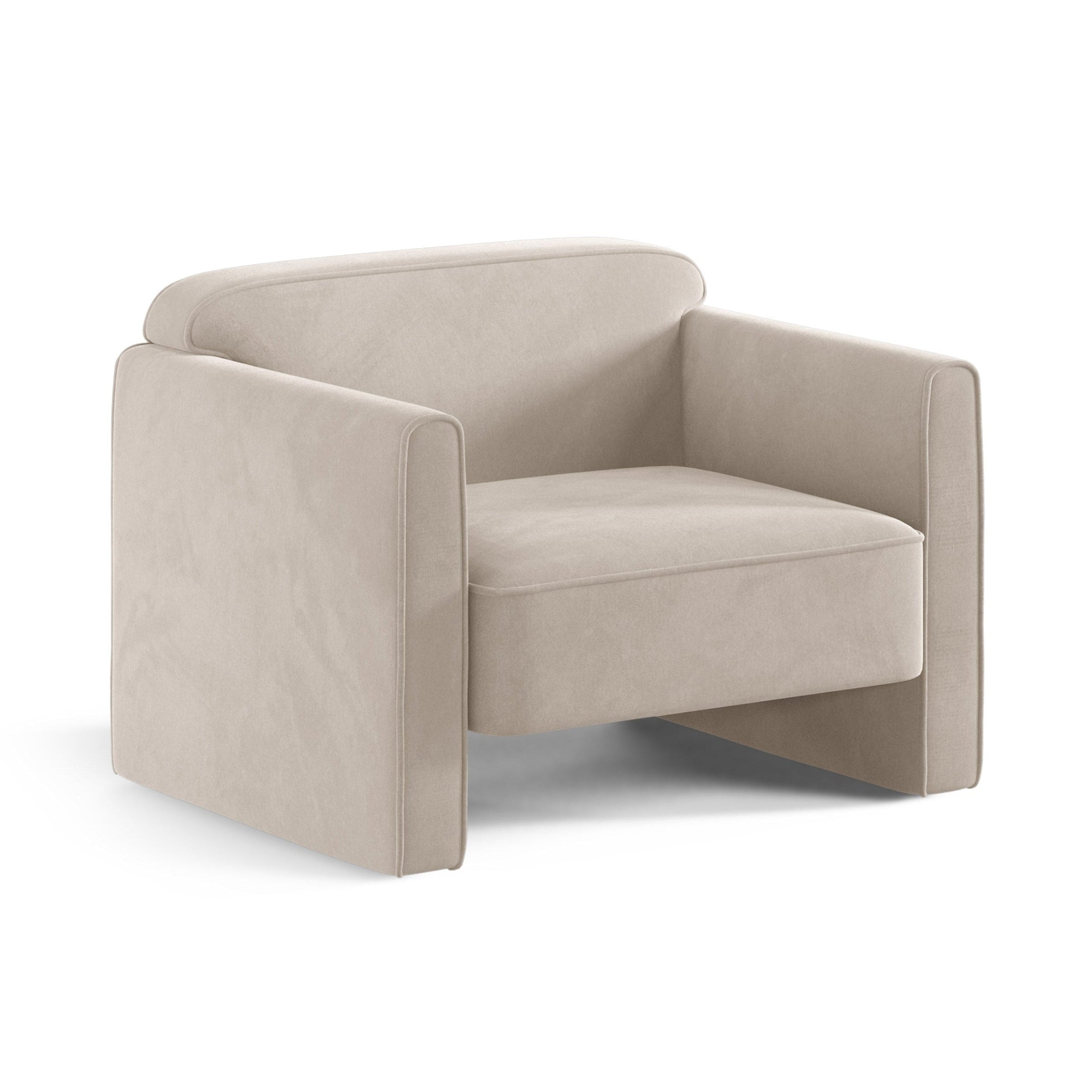 Samt Sessel ABBY beige