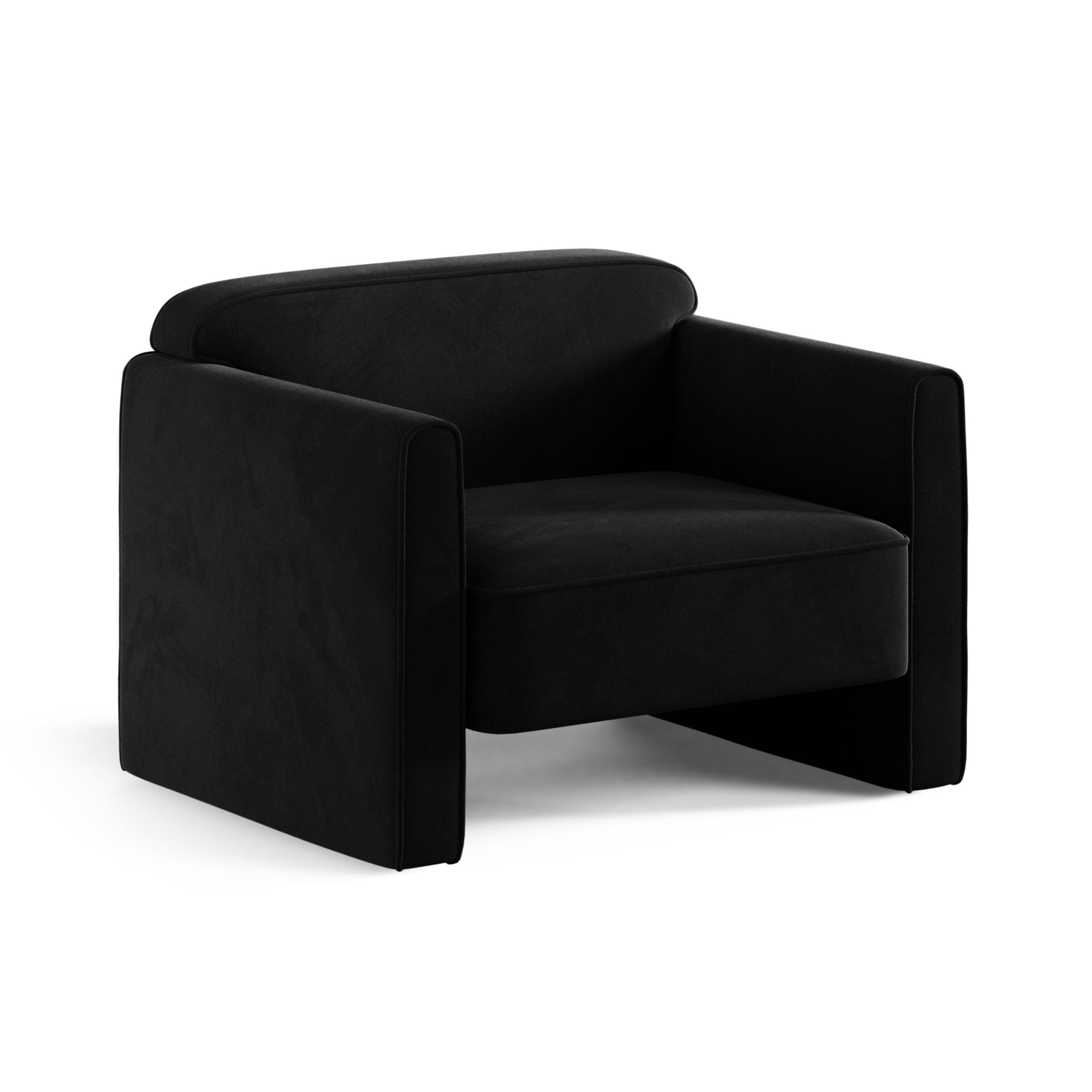 Samt Sessel ABBY schwarz