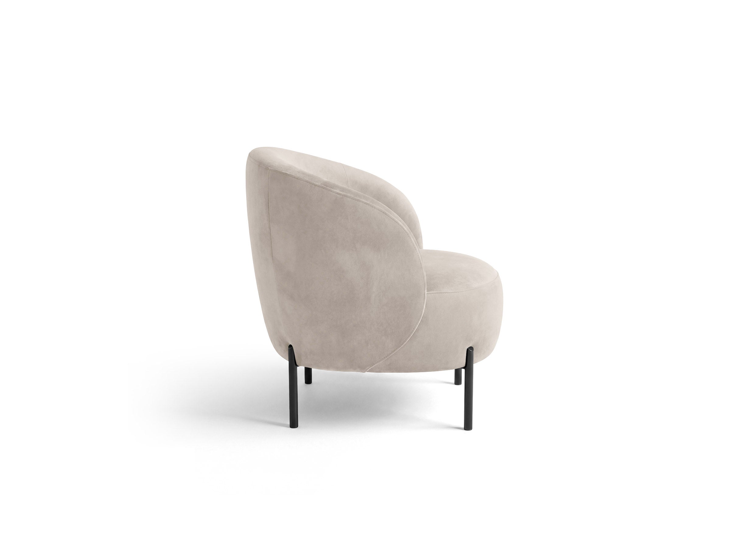 Samt-Sessel AMALTA in Beige