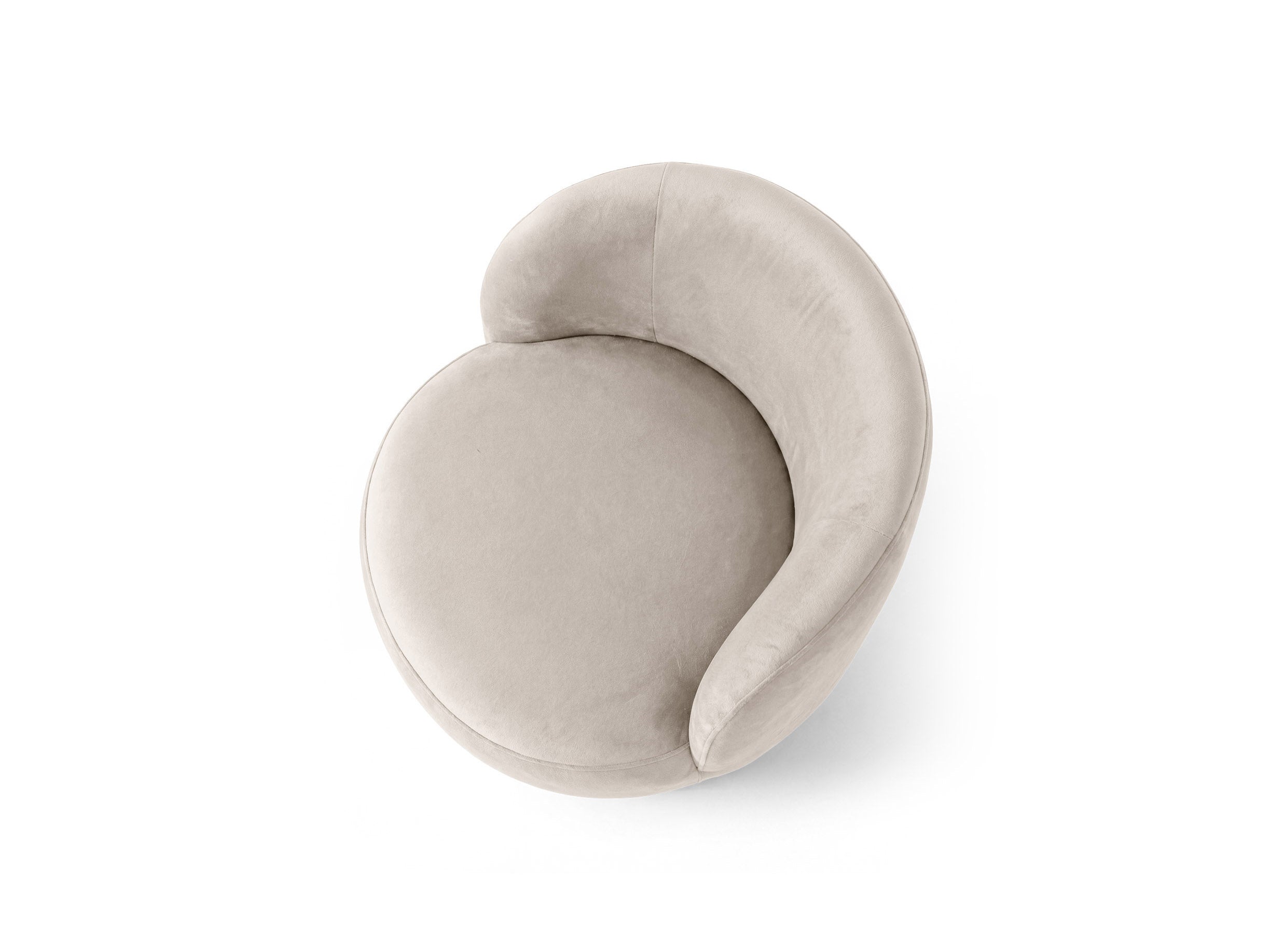 Samt-Sessel AMALTA in Beige