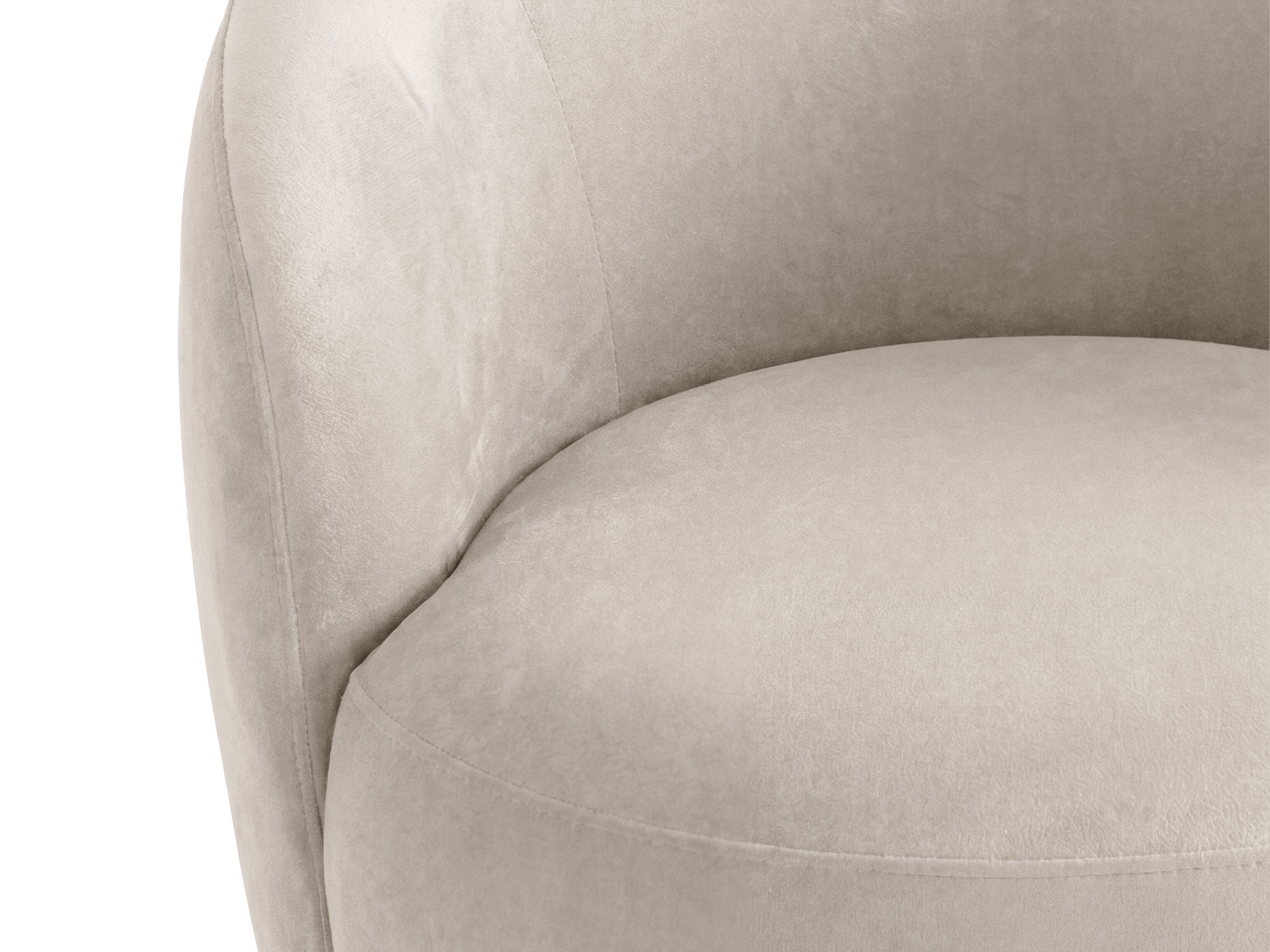 Samt-Sessel AMALTA in Beige