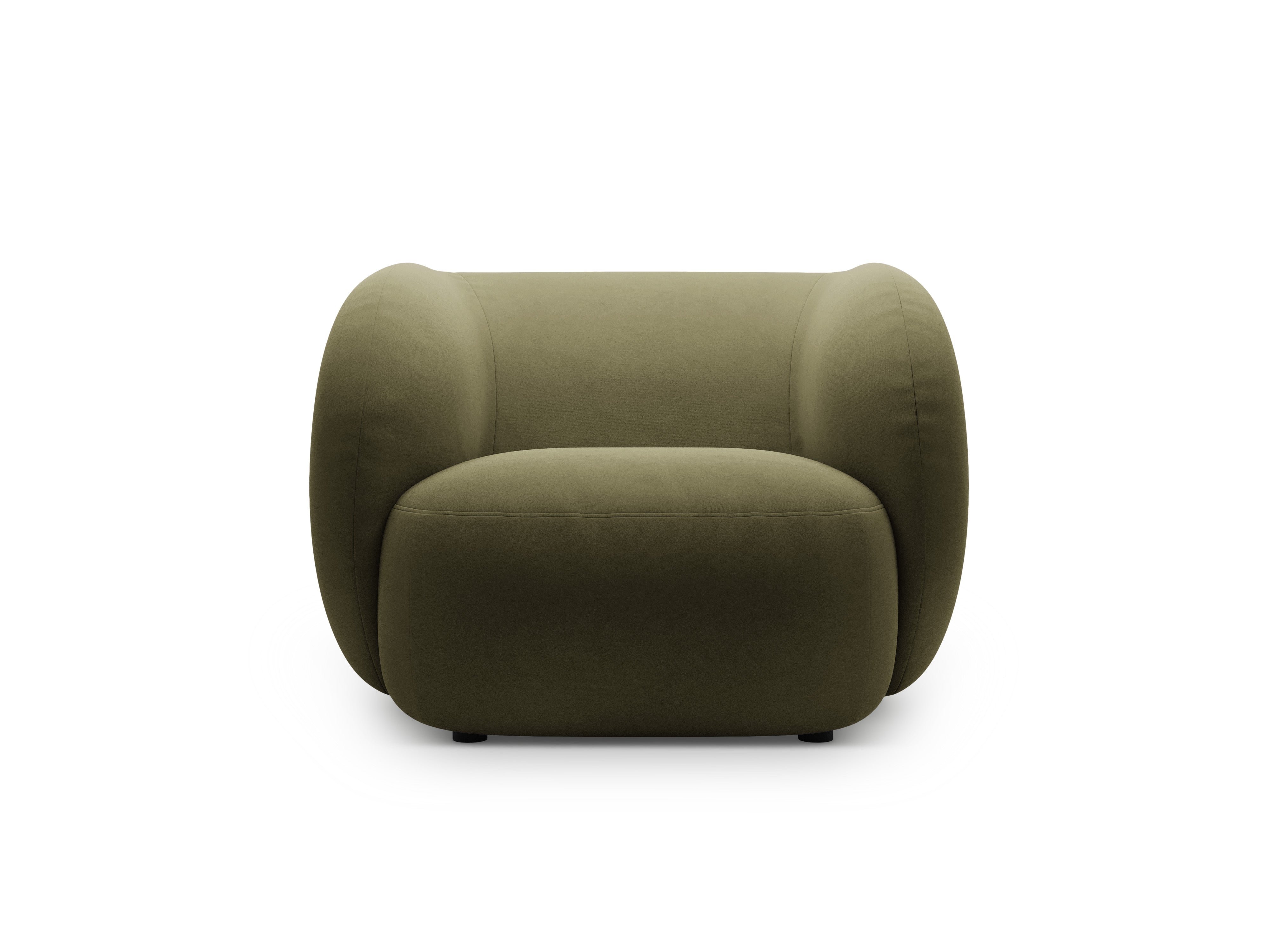 Velvet armchair KATE green