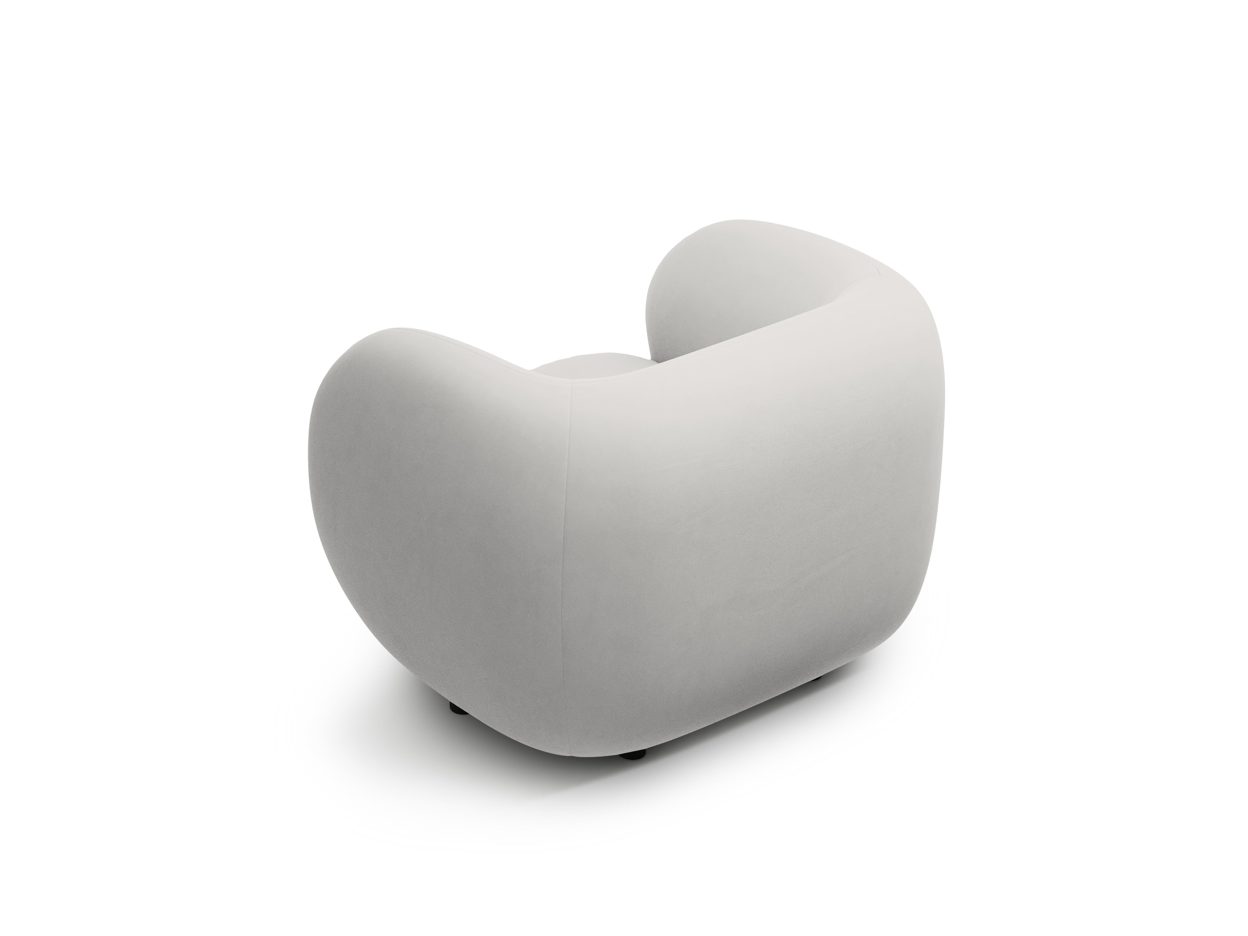 Samt-Sessel KATE hellgrau