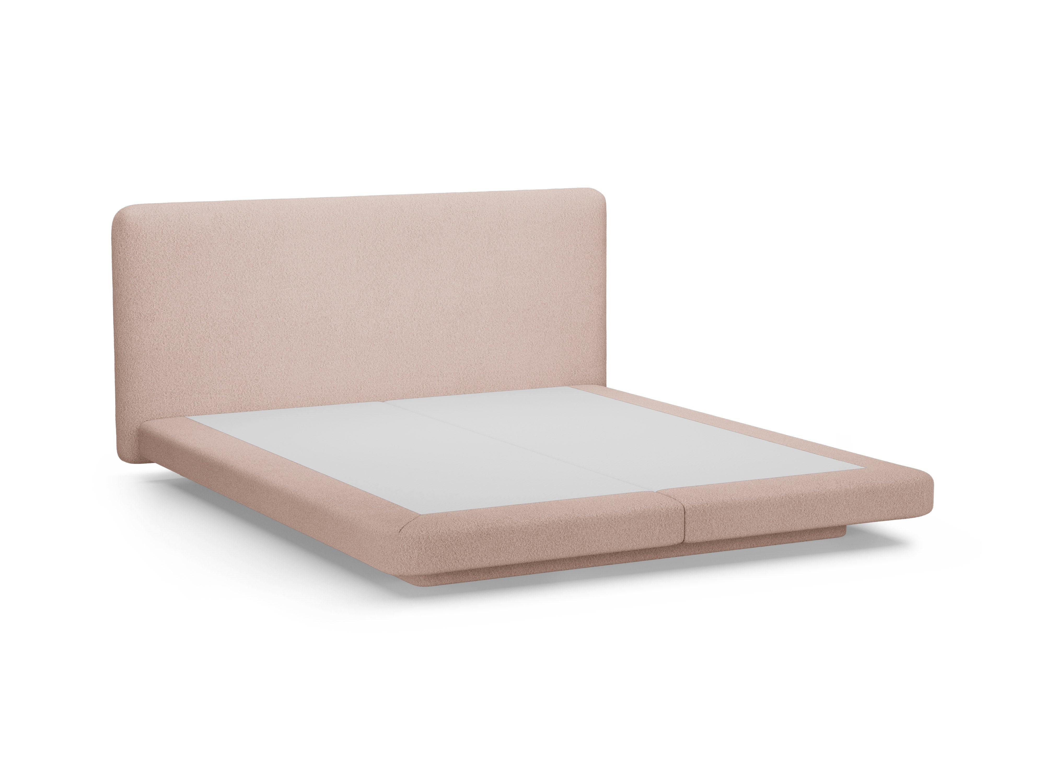 Łóżko LINEA pudrowy róż boucle – Micadoni