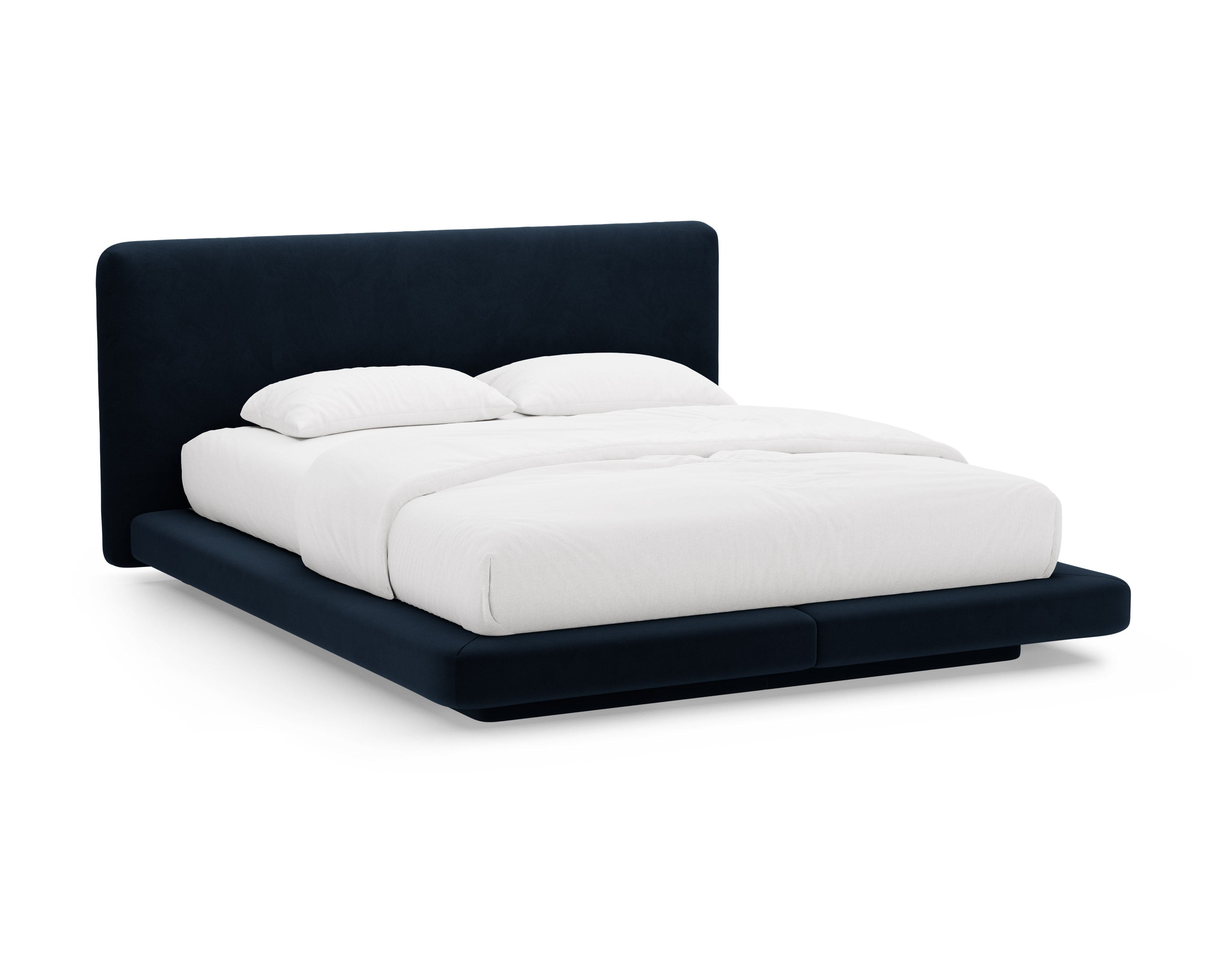 LINEA Velvet Bed in Navy Blue
