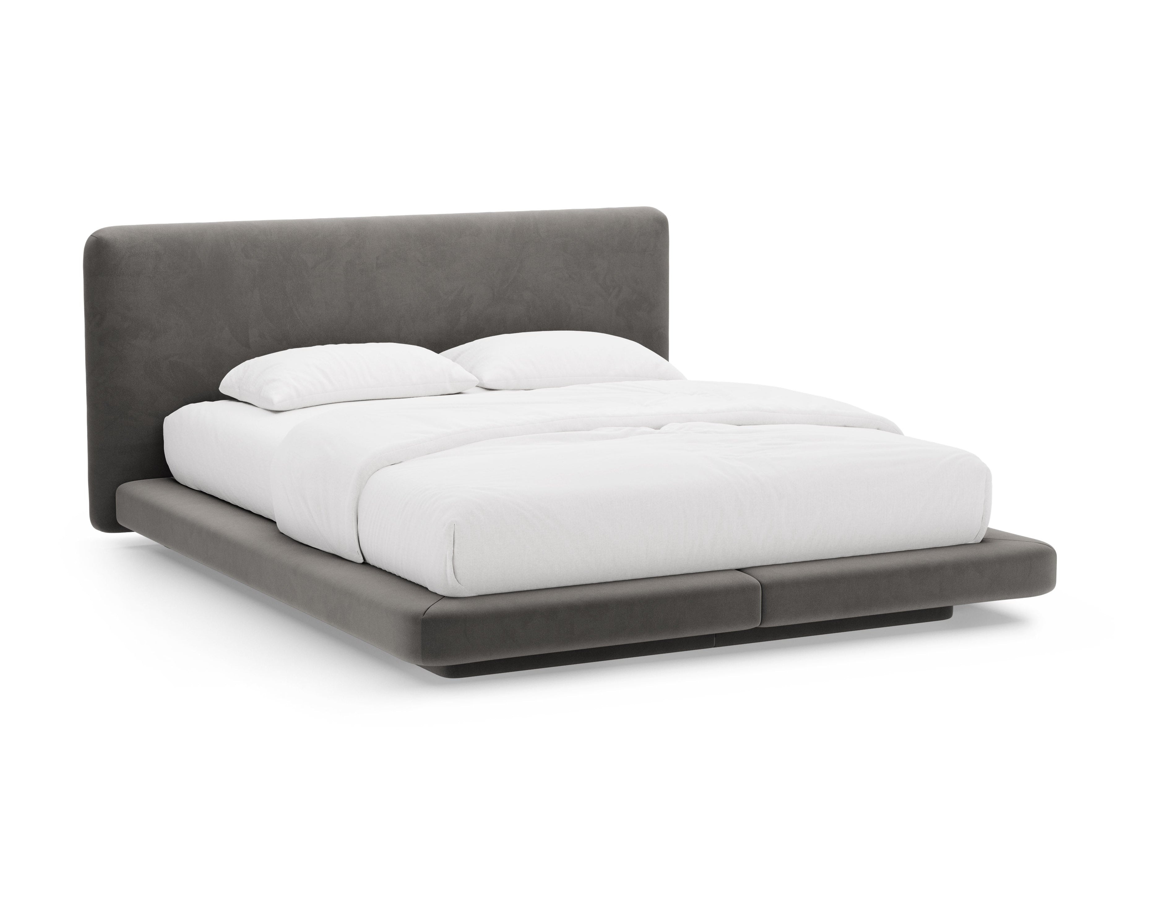 Samtbett LINEA dunkelgrau